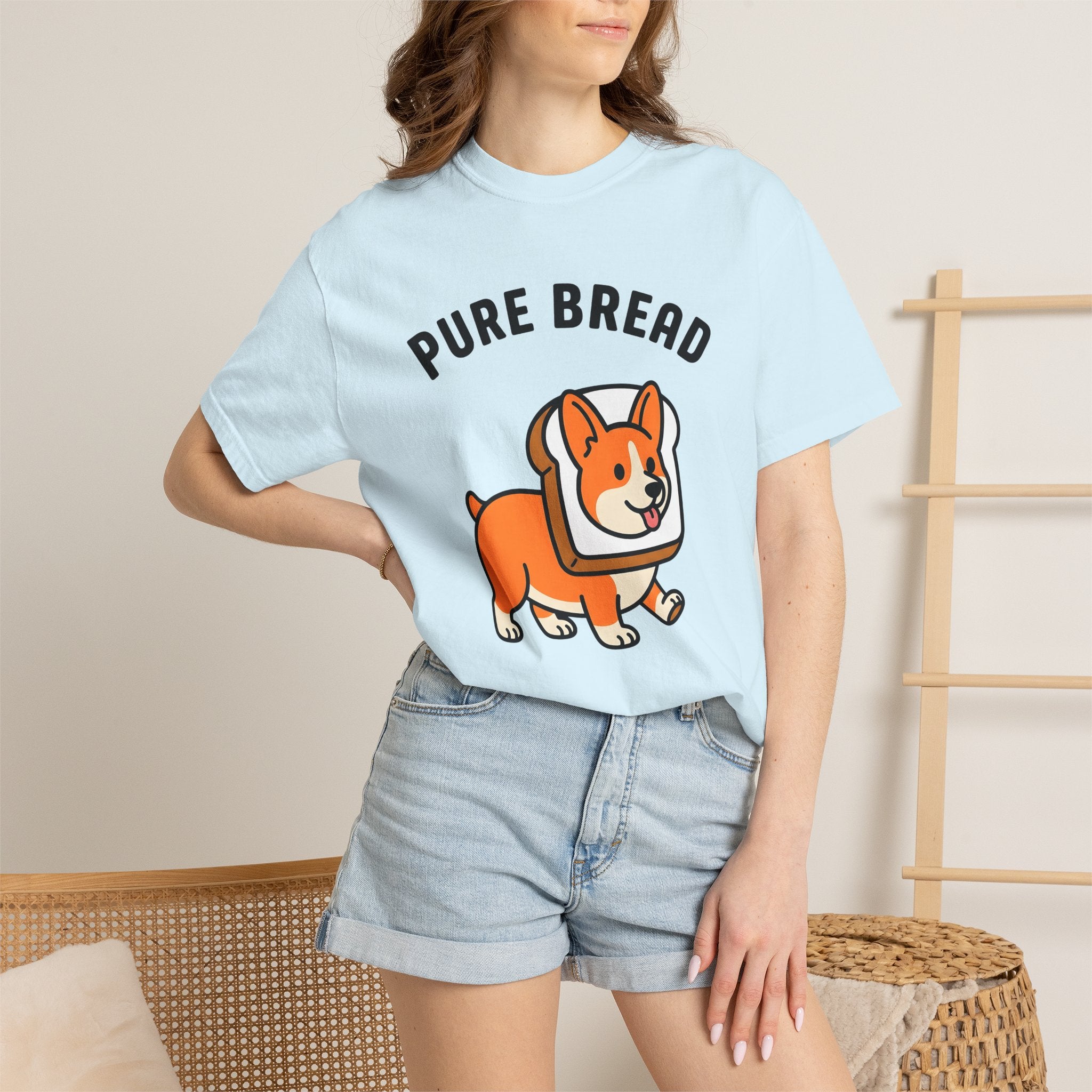 Corgi Bread Shirt Funny Dog Gift Women Cartoon Tee Corgi T-Shirt Humor Fan Comic Tshirt Canine Graphic Kawaii Sandwich Tshirt