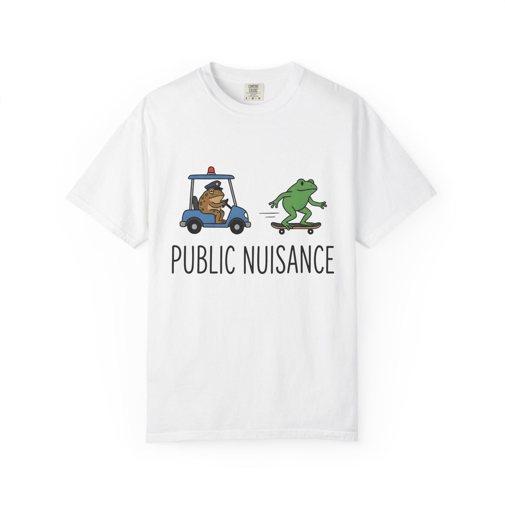 Frog Skate Shirt Funny Wildlife Gift Women Comic Tee Toad T-Shirt Humor Fan Cartoon Tshirt Animal Graphic Sketch Cop Car Tshirt