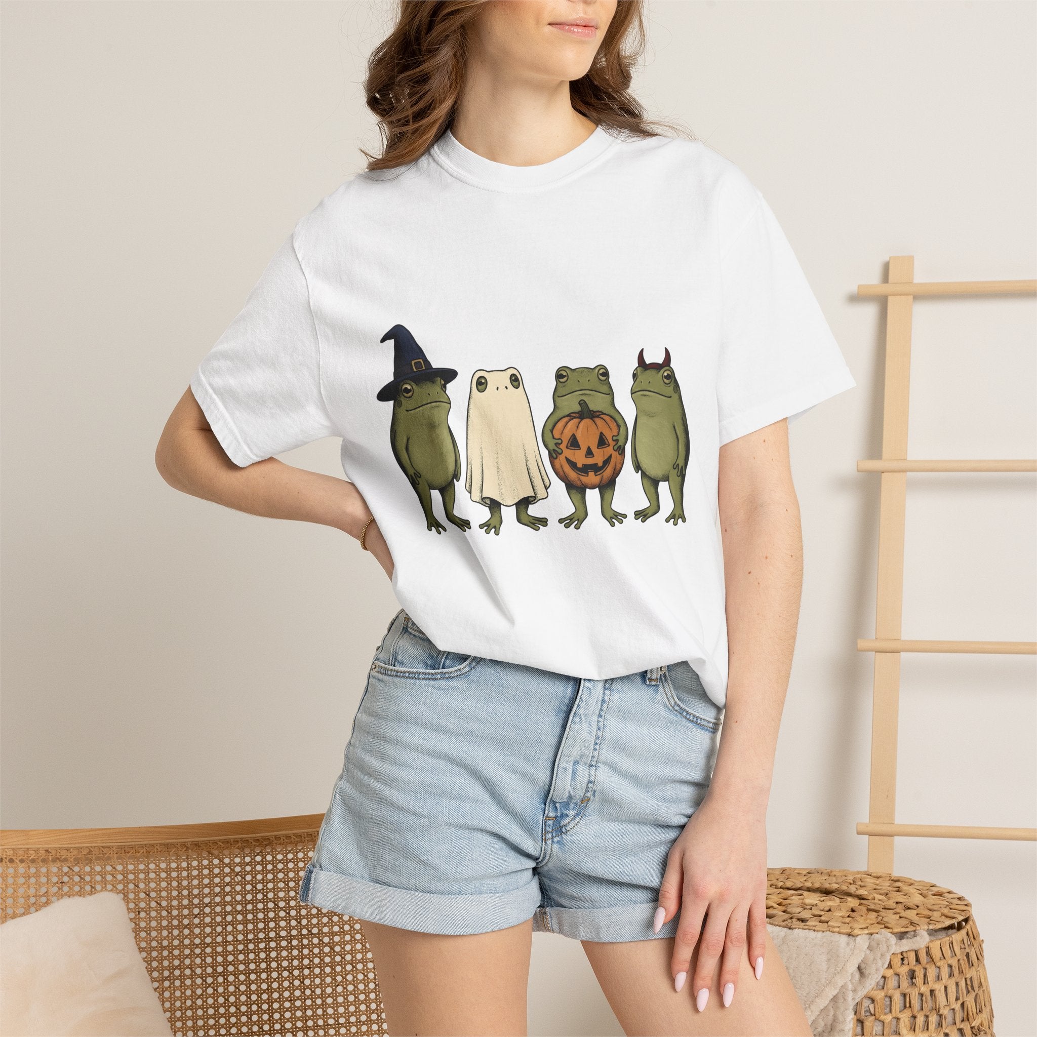 Frog Costumes Shirt Halloween Animal Gift Women Cartoon Tee Toad T-Shirt Halloween Fan Comic Tshirt Creature Graphic Vintage Pumpkin Tshirt