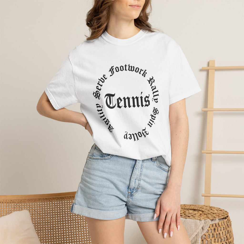 Tennis Quote Shirt Tennis Competitor Gift Women Old English Tee Quote T-Shirt Tennis Fan Vintage Tshirt Athlete Graphic Hand Drawn Band