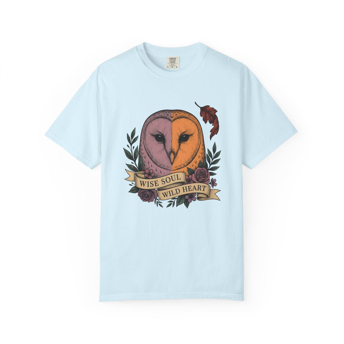Owl Head Shirt Halloween Nature Gift Women Tattoo Tee Owl T-Shirt Horror Fan Hoot Graphic Vintage Flowers Tshirt