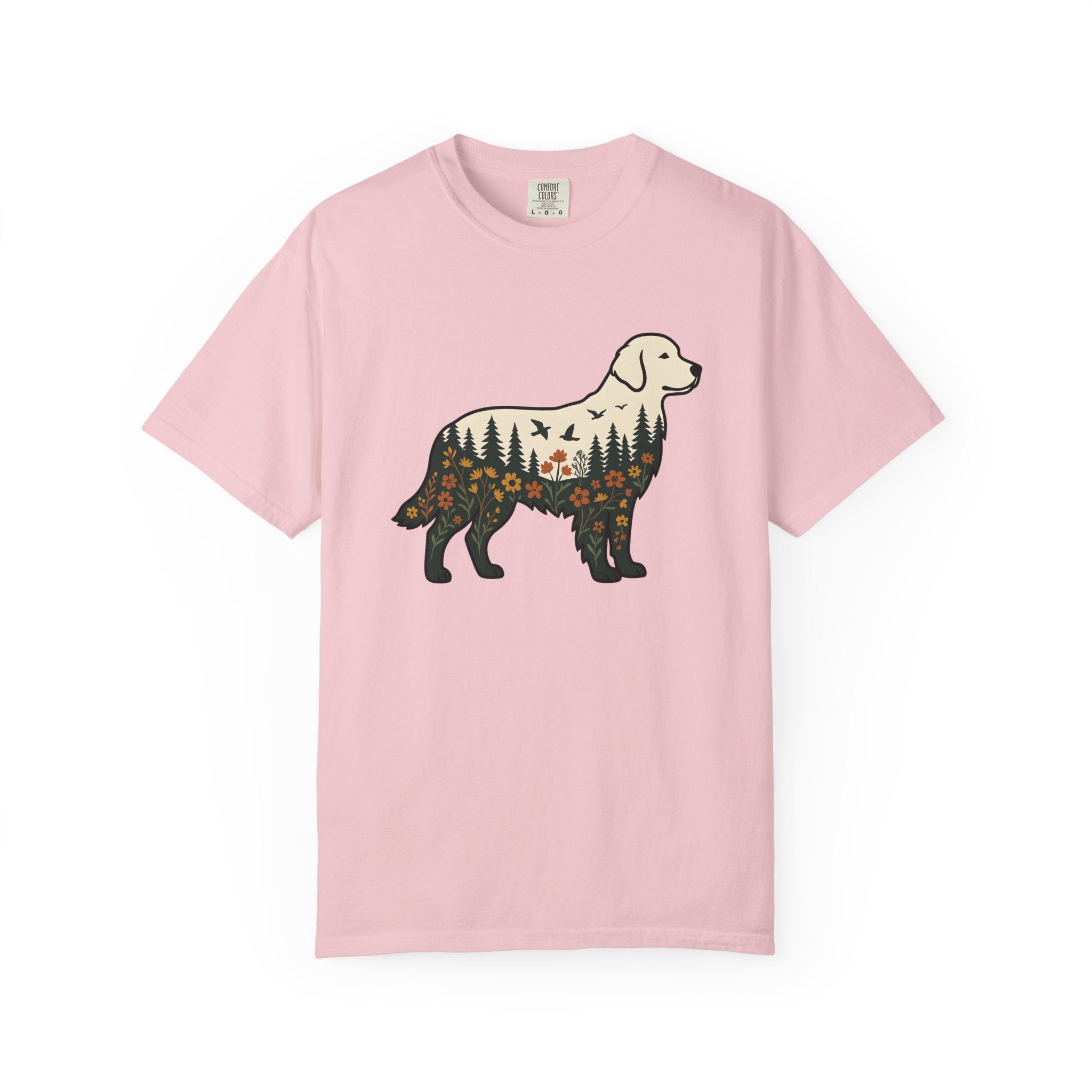 Canine Forest Shirt Cottagecore Critter Gift Women Nature Sketch Tee Dog T-Shirt Cottagecore Fan Illustrative Tshirt Animal Graphic Hand