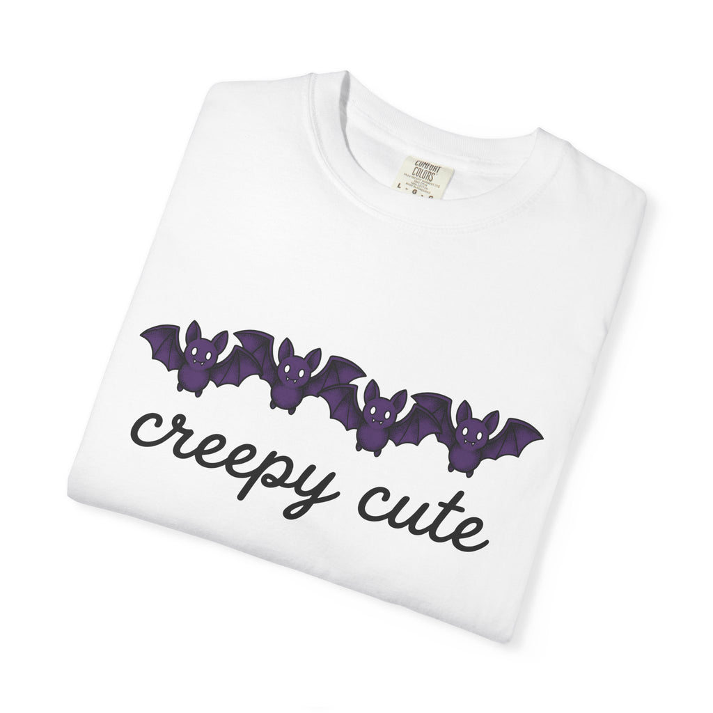 Bat Drawing Shirt Halloween Alternative Gift Women Cartoon Tee Bat T-Shirt Horror Fan Comic Tshirt Punk Graphic Doodle Sharp Teeth Tshirt