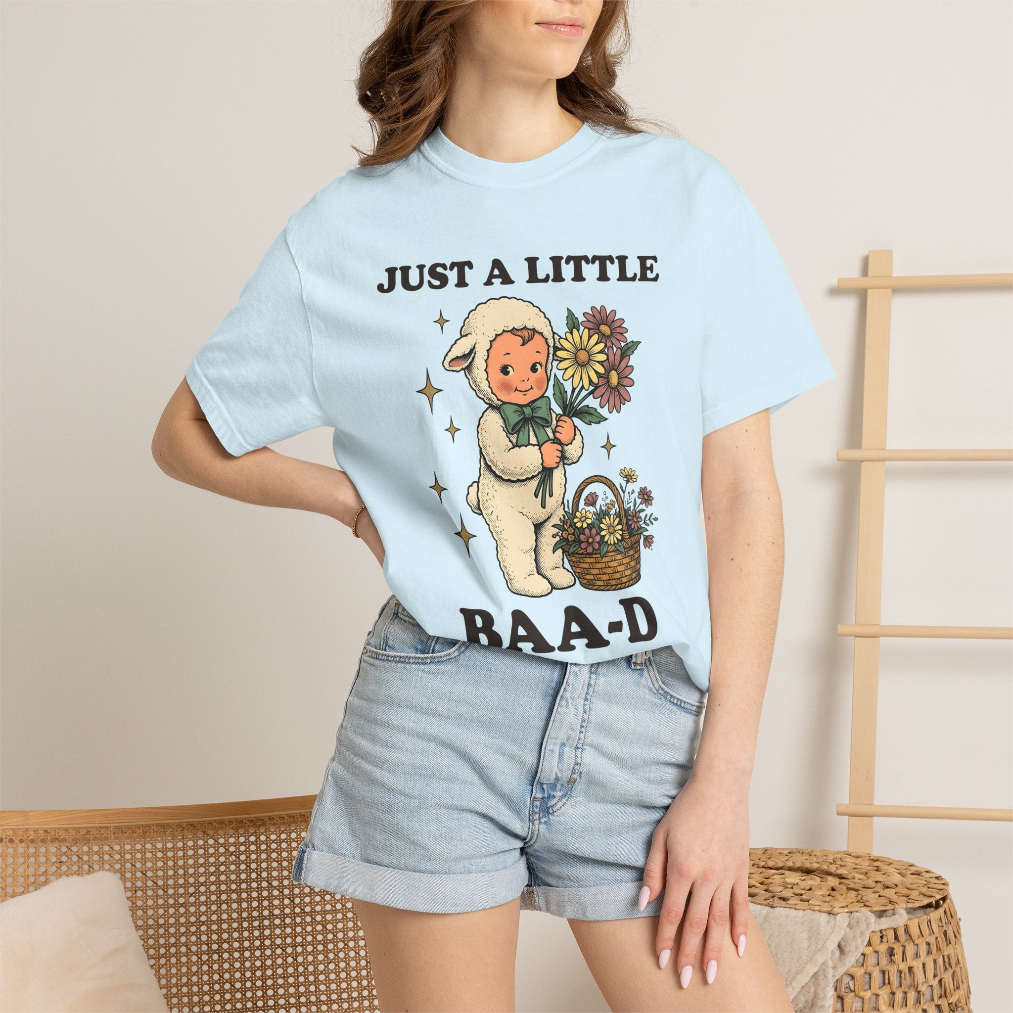 Lamb Outfit Shirt Easter Rustic Gift Women Retro Tee Sheep T-Shirt Easter Fan Retro Tshirt Country Graphic Vintage Flower Sack Tshirt