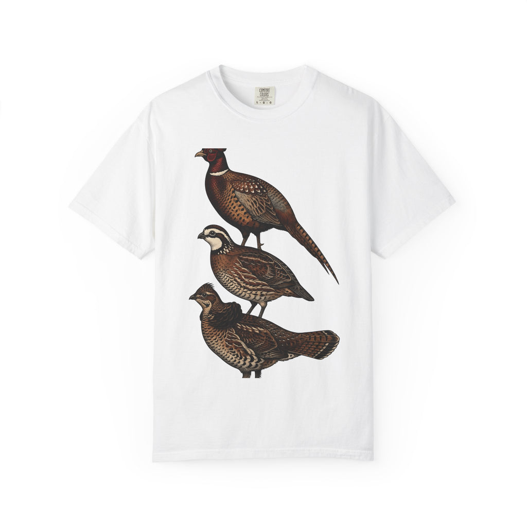 Hunting Game Birds Shirt Hunting Adventure Gift Women Cartoon Tee Upland Game T-Shirt Hunter Fan Wildlife Graphic Tshirt Ink Drawing Animal