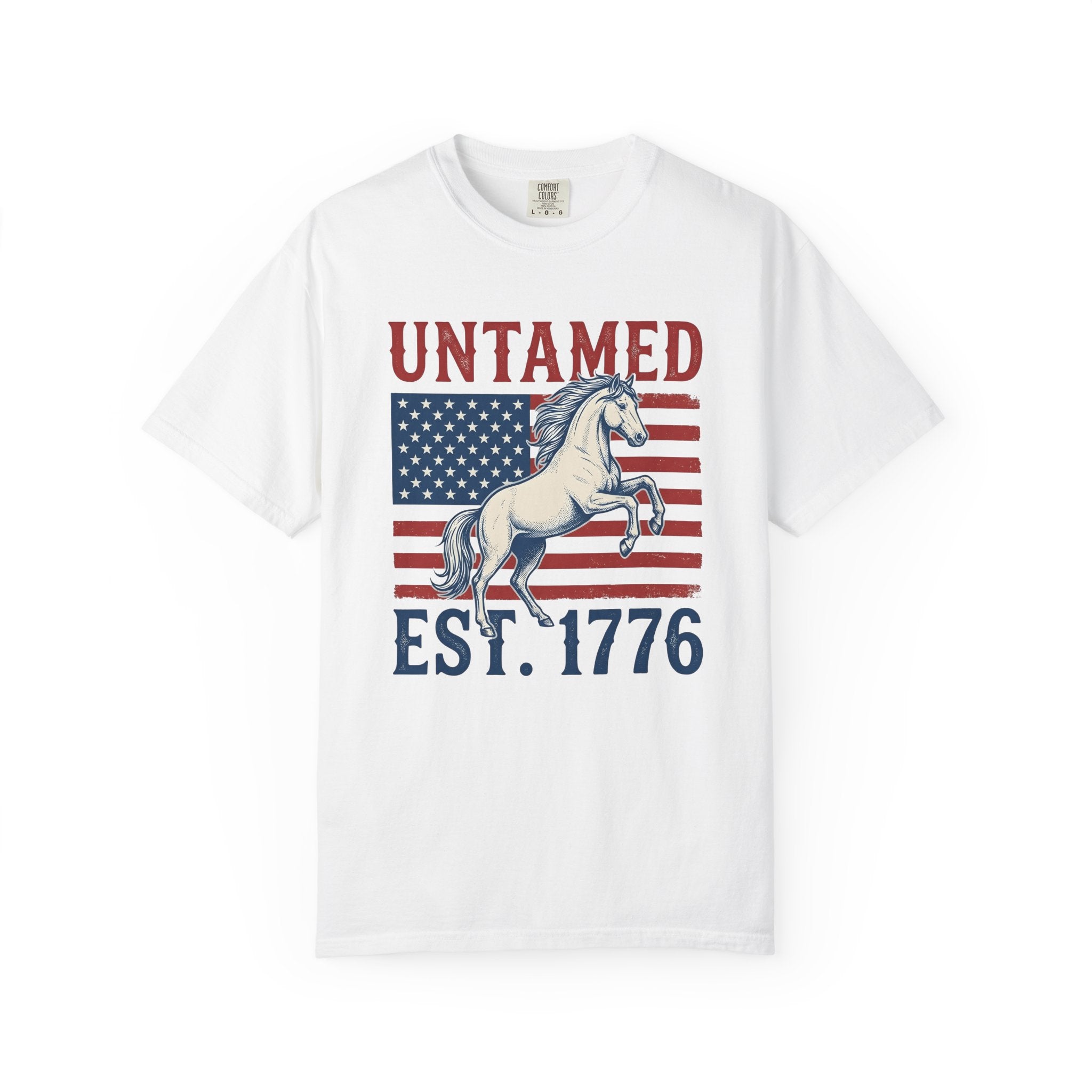 Patriotic Horse Shirt America Western Gift Women Vintage Tee Equine T-Shirt American Enthusiast Distressed Tshirt Cowboy Graphic Retro