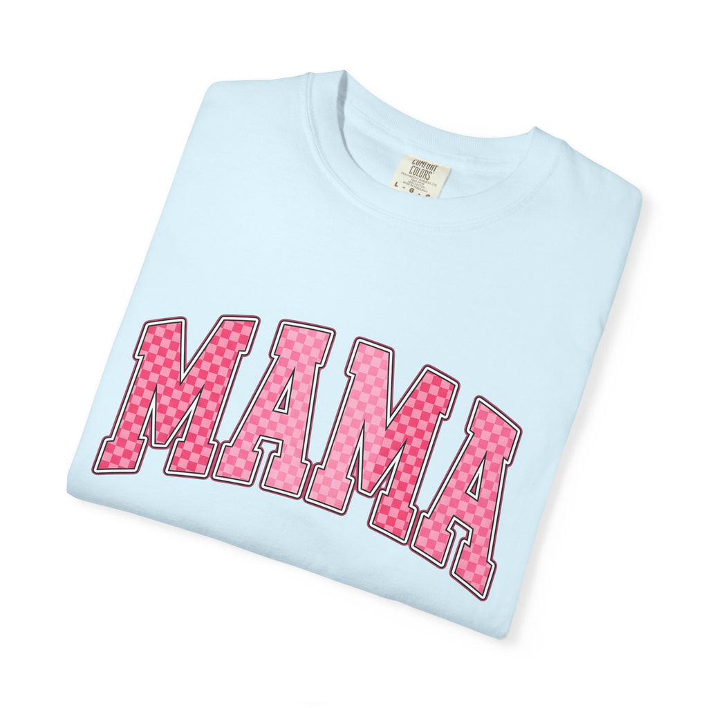 Pink Checkered Lettering Shirt Mom Household Gift Women Strong Tee Typography T-Shirt Motherhood Fan Bold Tshirt Domestic Graphic Vintage