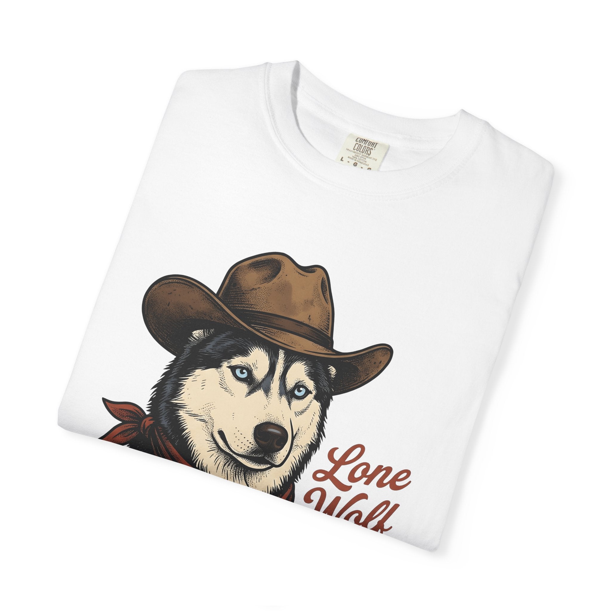 Siberian Husky Shirt Dog Rodeo Gift Women Classic Tee Husky T-Shirt Dog Fan Vintage Tshirt Rodeo Graphic Ink Neckerchief Tshirt