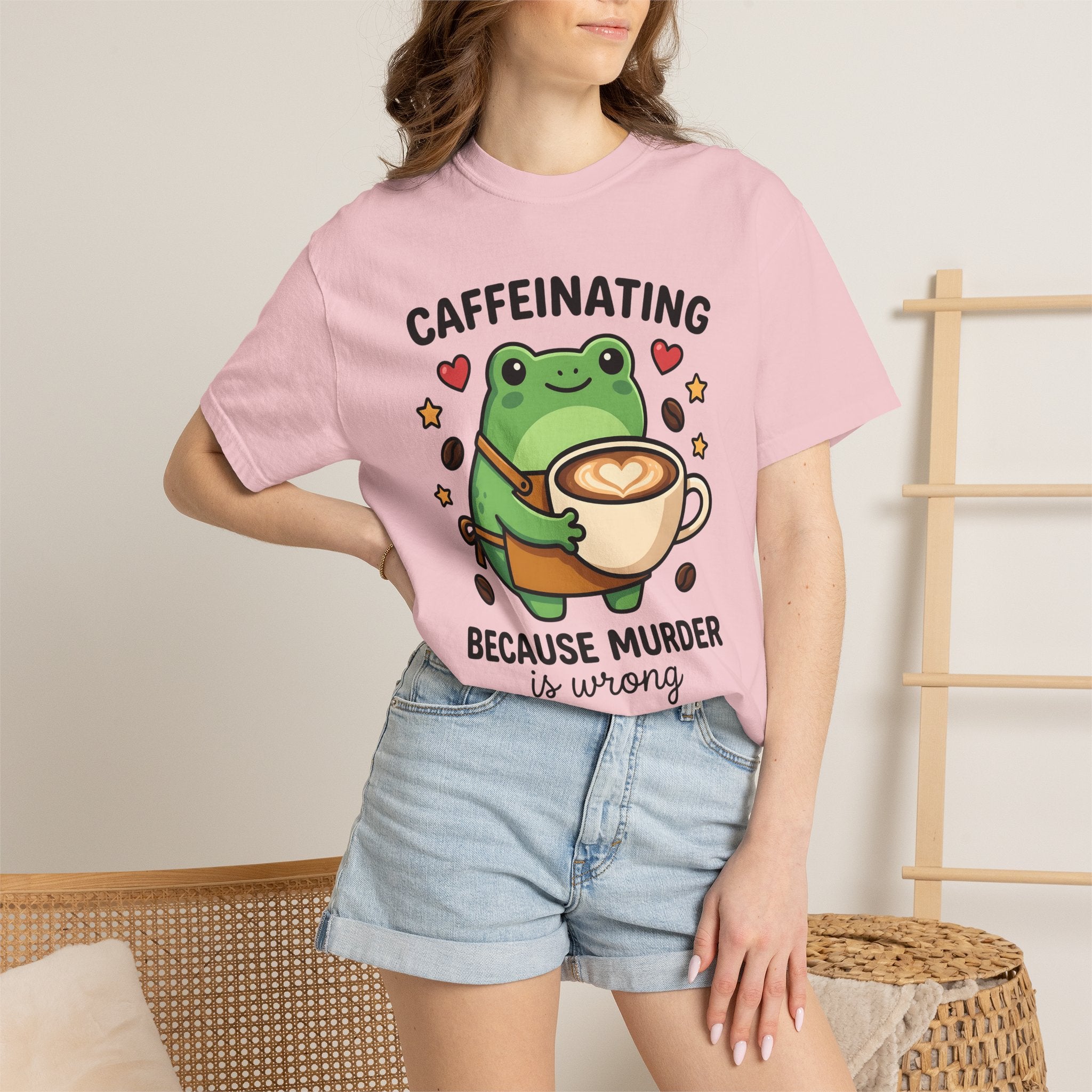 Frog Mug Shirt Coffee Pet Gift Women Adorable Tee Mug T-Shirt Coffee Fan Cute Tshirt Animal Graphic Comic Love Symbols Tshirt