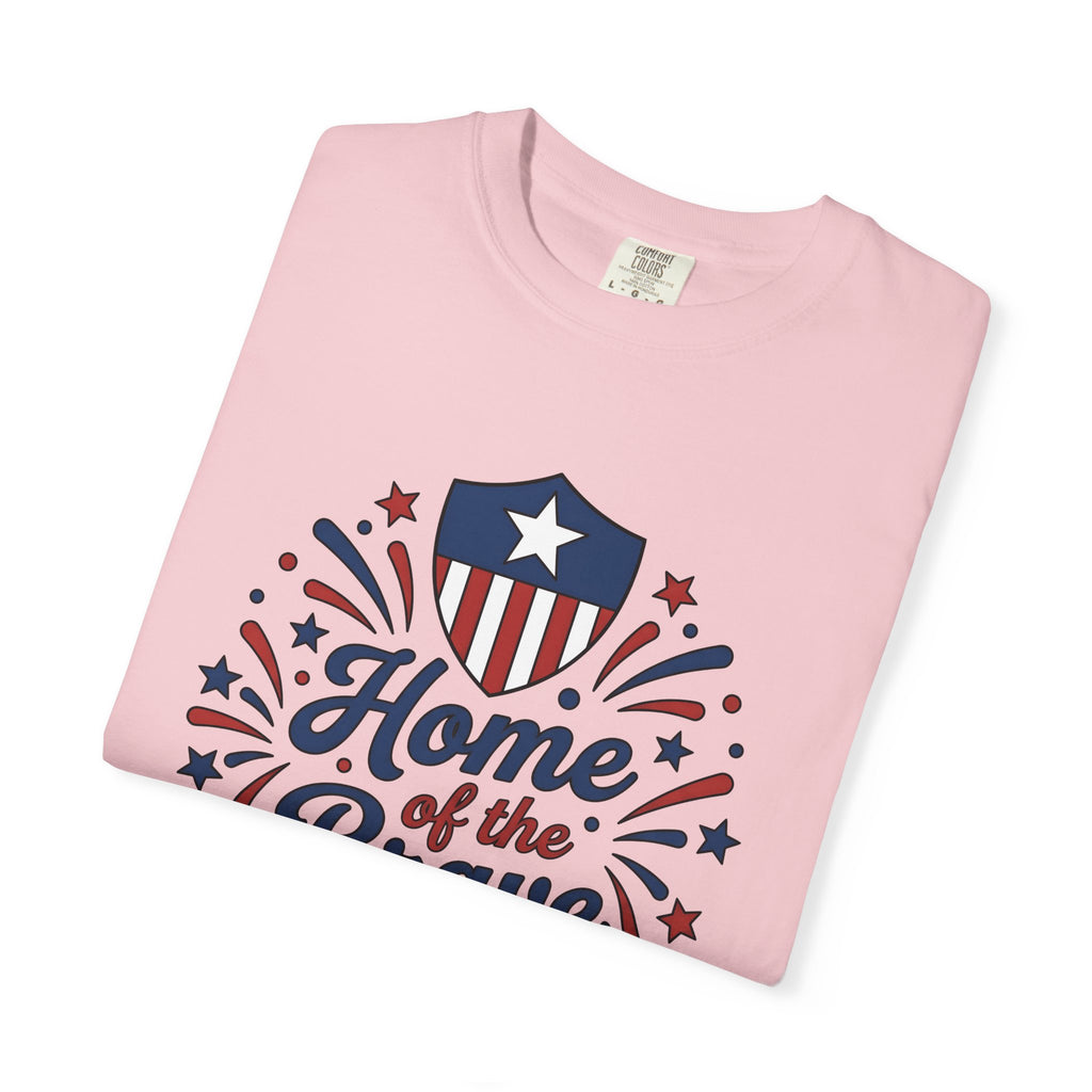 Star Shield Shirt America 4Th Of July Holiday Gift Women Minimalist Tee Starburst T-Shirt Patriot Fan Simple Tshirt Celebration Graphic Hand