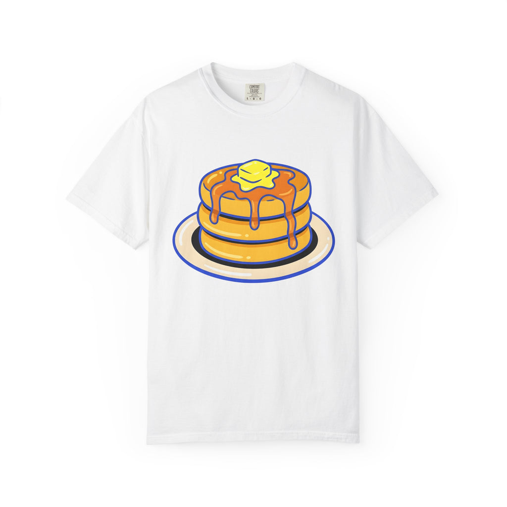 Pancake Stack Shirt Desserts Breakfast Gift Women Cartoon Tee Pancakes T-Shirt Sweets Fan Cute Tshirt Morning Graphic Retro Syrup Tshirt