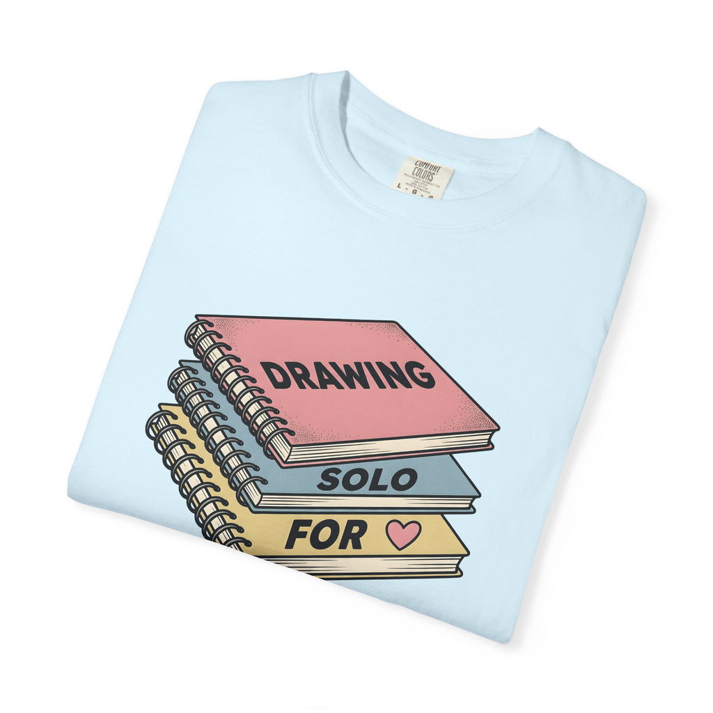 Notebook Pile Shirt St. Valentine's Day Illustrator Gift Women Comic Tee Journal Stack T-Shirt Valentine Fan Cartoon Tshirt Artist Graphic