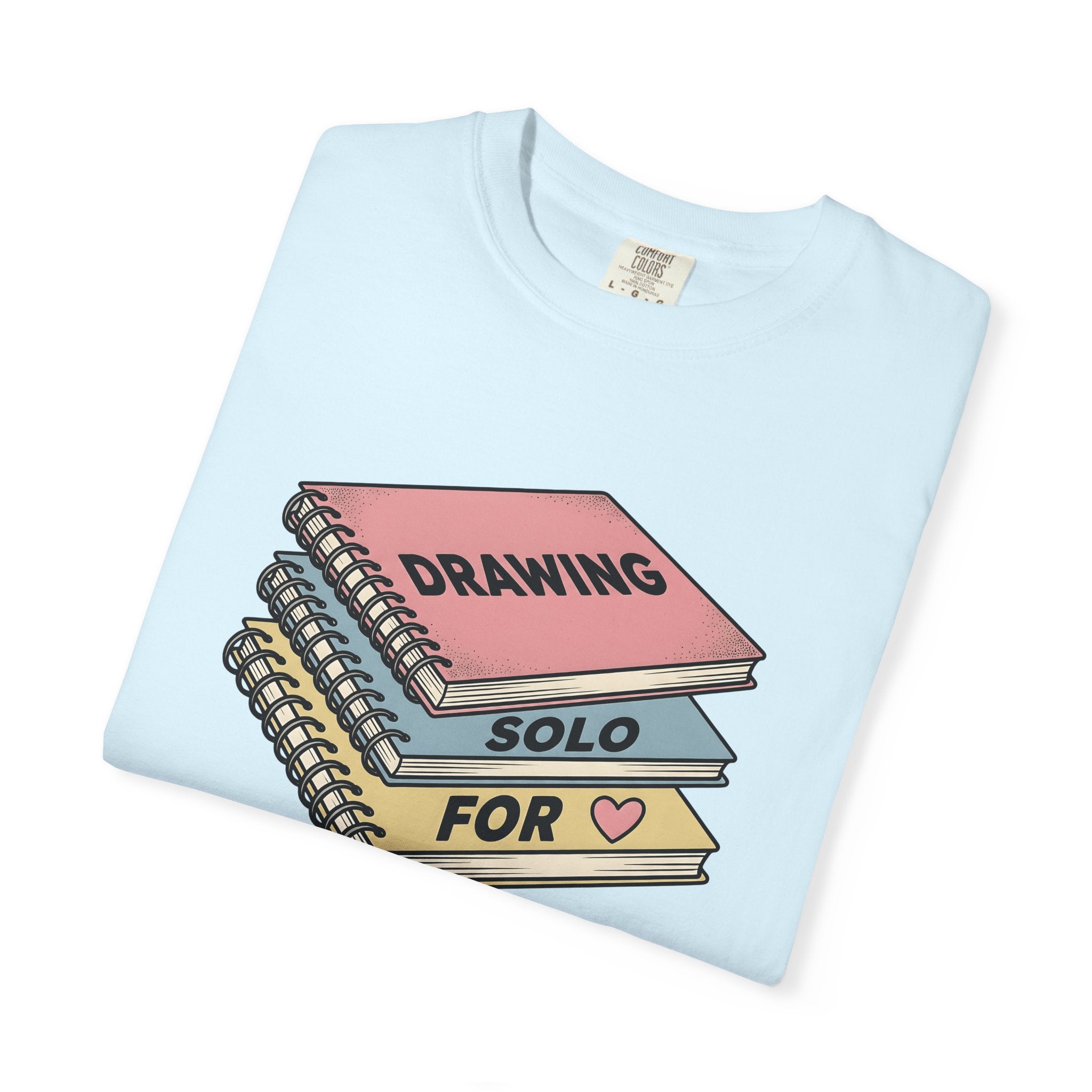Notebook Pile Shirt St. Valentine's Day Illustrator Gift Women Comic Tee Journal Stack T-Shirt Valentine Fan Cartoon Tshirt Artist Graphic