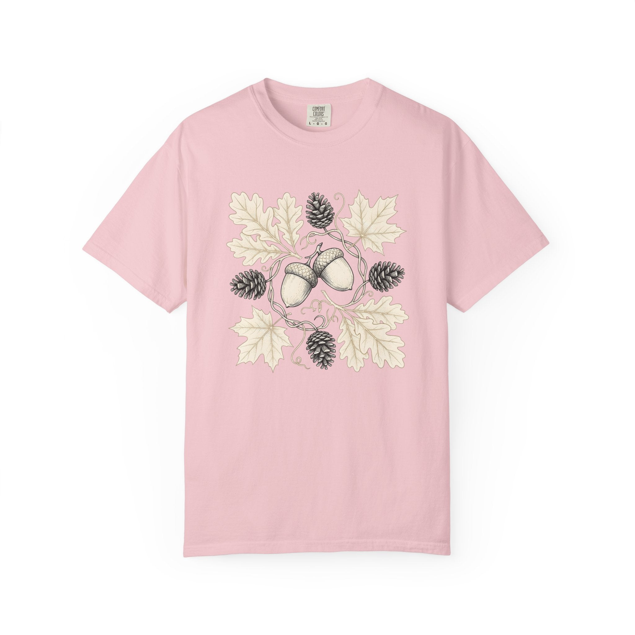 Acorn Pinecone Shirt Cottagecore Nature Gift Women Botanical Tee Pinecone T-Shirt Rustic Fan Floral Tshirt Wilderness Graphic Vintage Oak