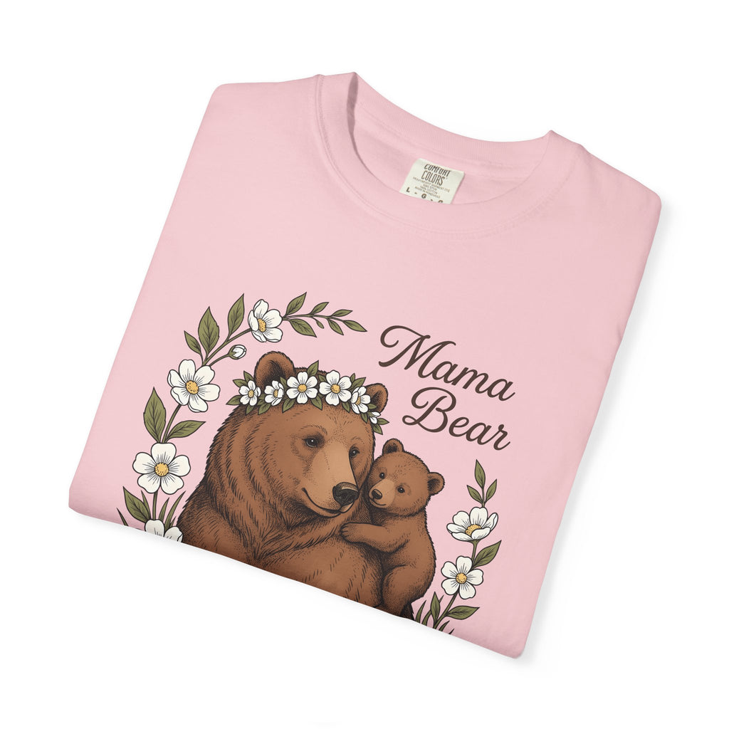 Bear Clan Shirt Moms Fauna Gift Women Cartoon Tee Bear T-Shirt Mother Fan Bear Tshirt Wildlife Graphic Classic Florals Tshirt