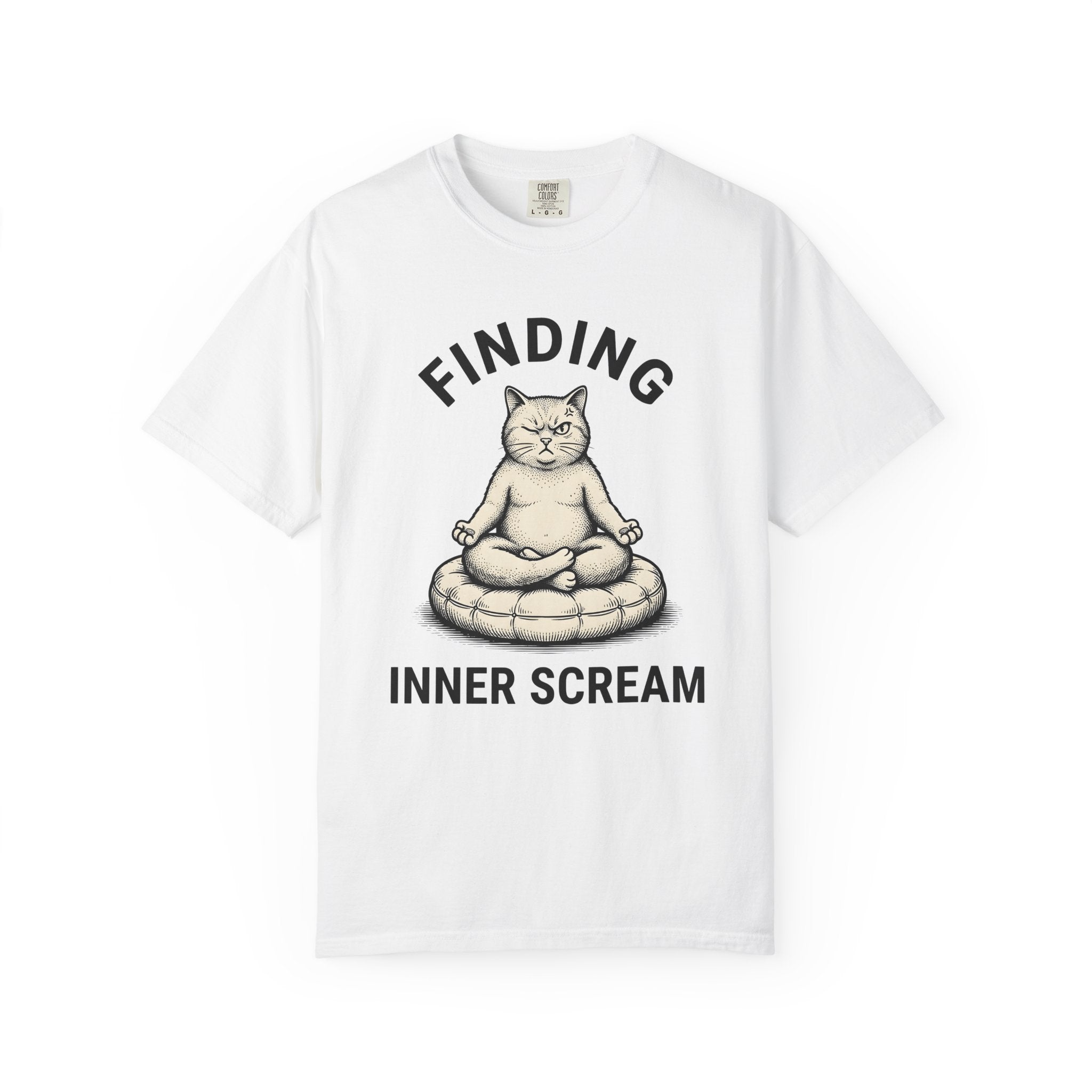 Zen Cat Shirt Cat Fitness Gift Women Retro Tee Kitty T-Shirt Cat Fan Vintage Tshirt Workout Graphic Sketch Pillow Tshirt