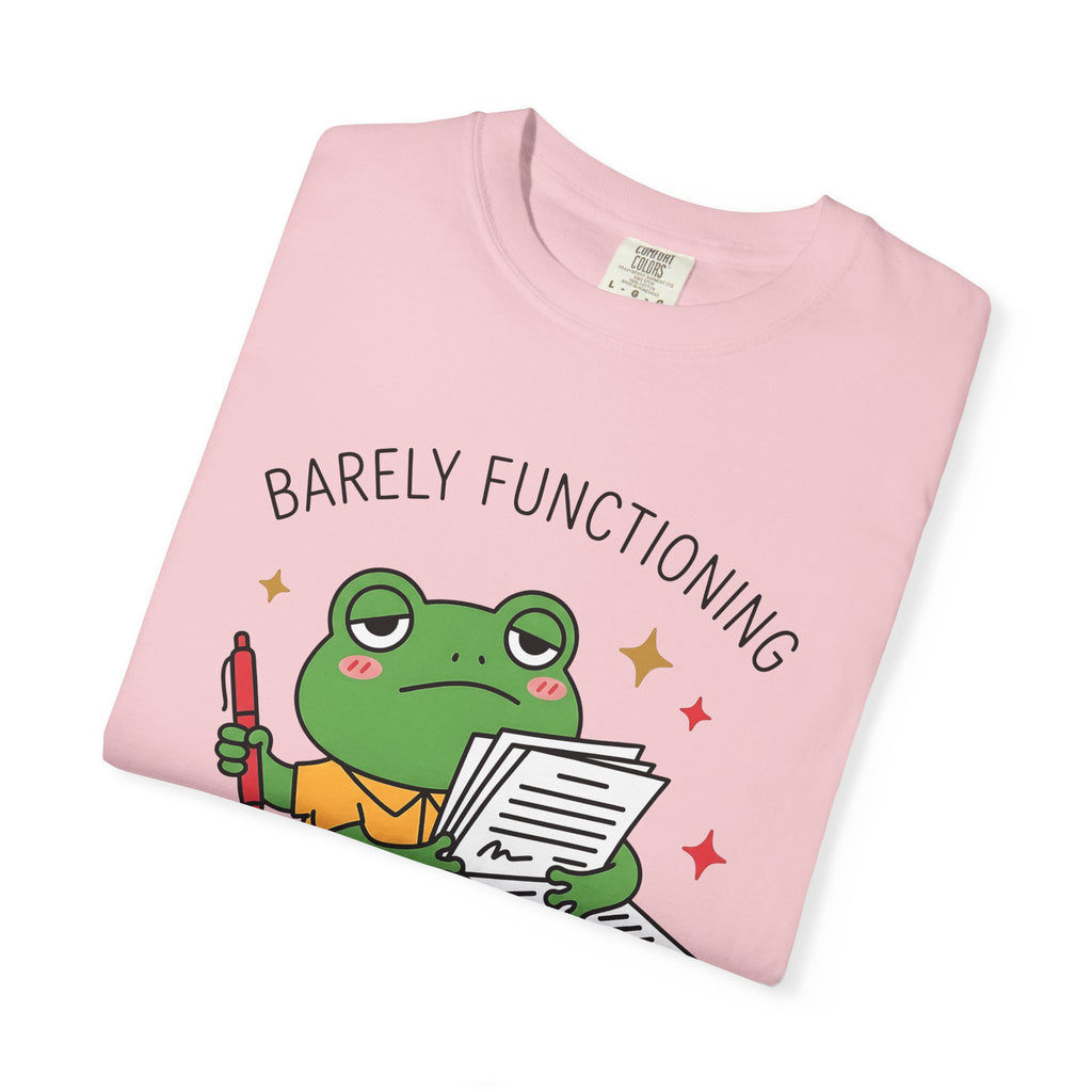 Frog Documents Shirt Teachers Jokes Gift Women Cute Tee Document Papers T-Shirt Educator Enthusiast Cartoon Tshirt Humor Graphic Comic
