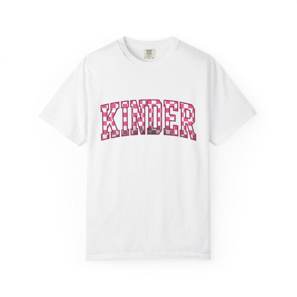 Checkerboard Varsity Letters Shirt Teachers Education Gift Women Strong Tee Letterman T-Shirt Educator Enthusiast Bold Tshirt Learning