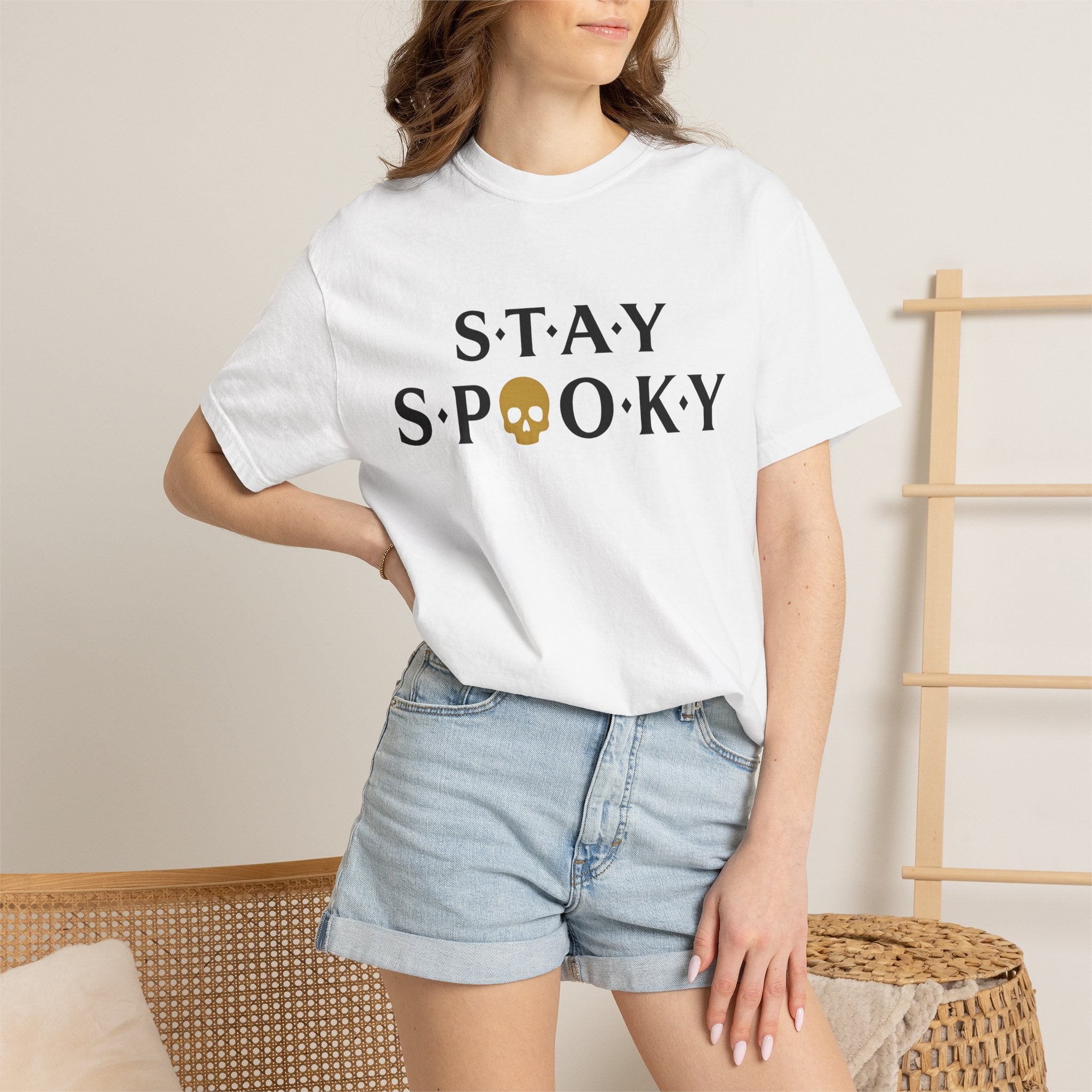 Skull Graphic Shirt Halloween Spooky Gift Women Gothic Tee Skull T-Shirt Horror Fan Dark Tshirt Creepy Graphic Minimalist Diamond Shapes