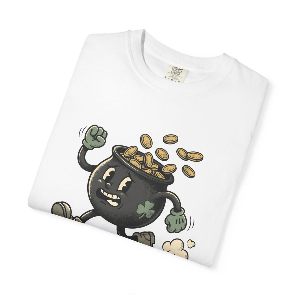Pot Gold Character Shirt St Patrick's Day Irish Gift Women Cartoon Tee Leprechaun T-Shirt St Patricks Fan Comic Tshirt Celtic Graphic