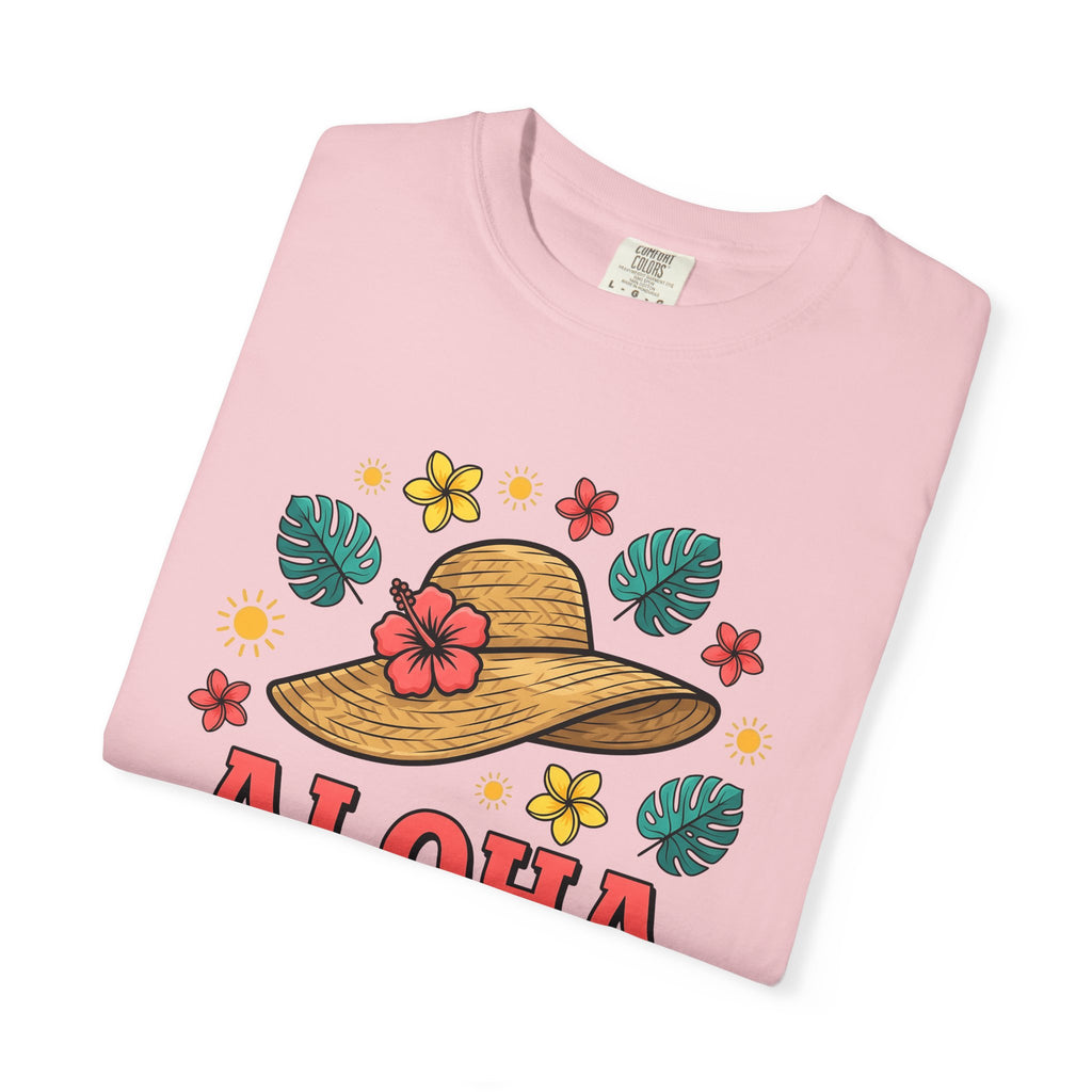 Wide Brim Hat Shirt Summer Getaway Gift Women Paradise Tee Sun Hat T-Shirt Vacation Fan Sunhat Tshirt Getaway Graphic Nostalgic Bloom Tshirt
