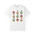 Cupcake Motif Shirt Desserts Sweets Gift Women Ink Tee Muffin T-Shirt Pastry Fan Tattoo Tshirt Treat Design Outline Cherry Tshirt