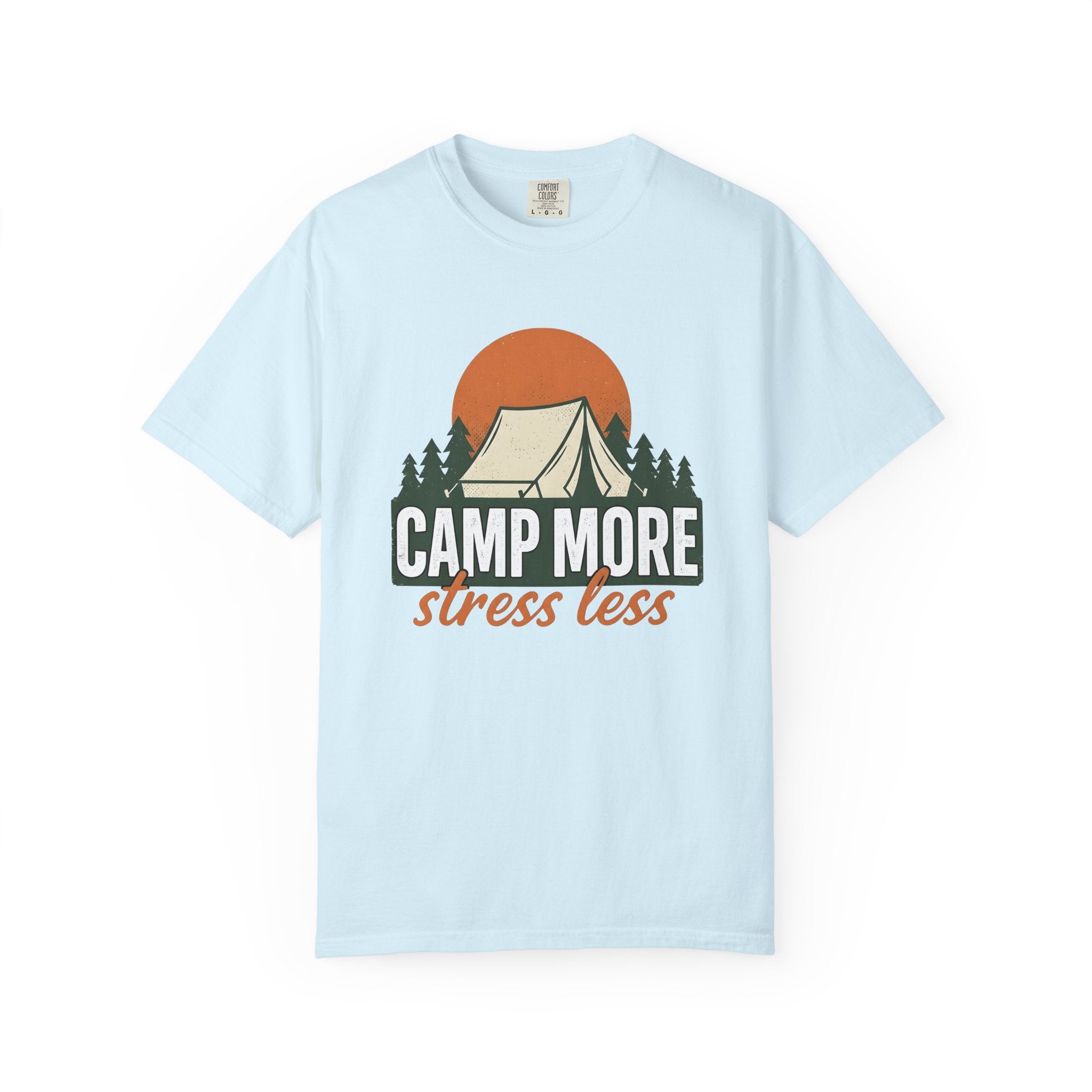 Camping Tent Shirt Camping Hiking Gift Women Vintage Tee Canopy T-Shirt Camper Enthusiast Distressed Tshirt Trekker Graphic Retro Pine Trees