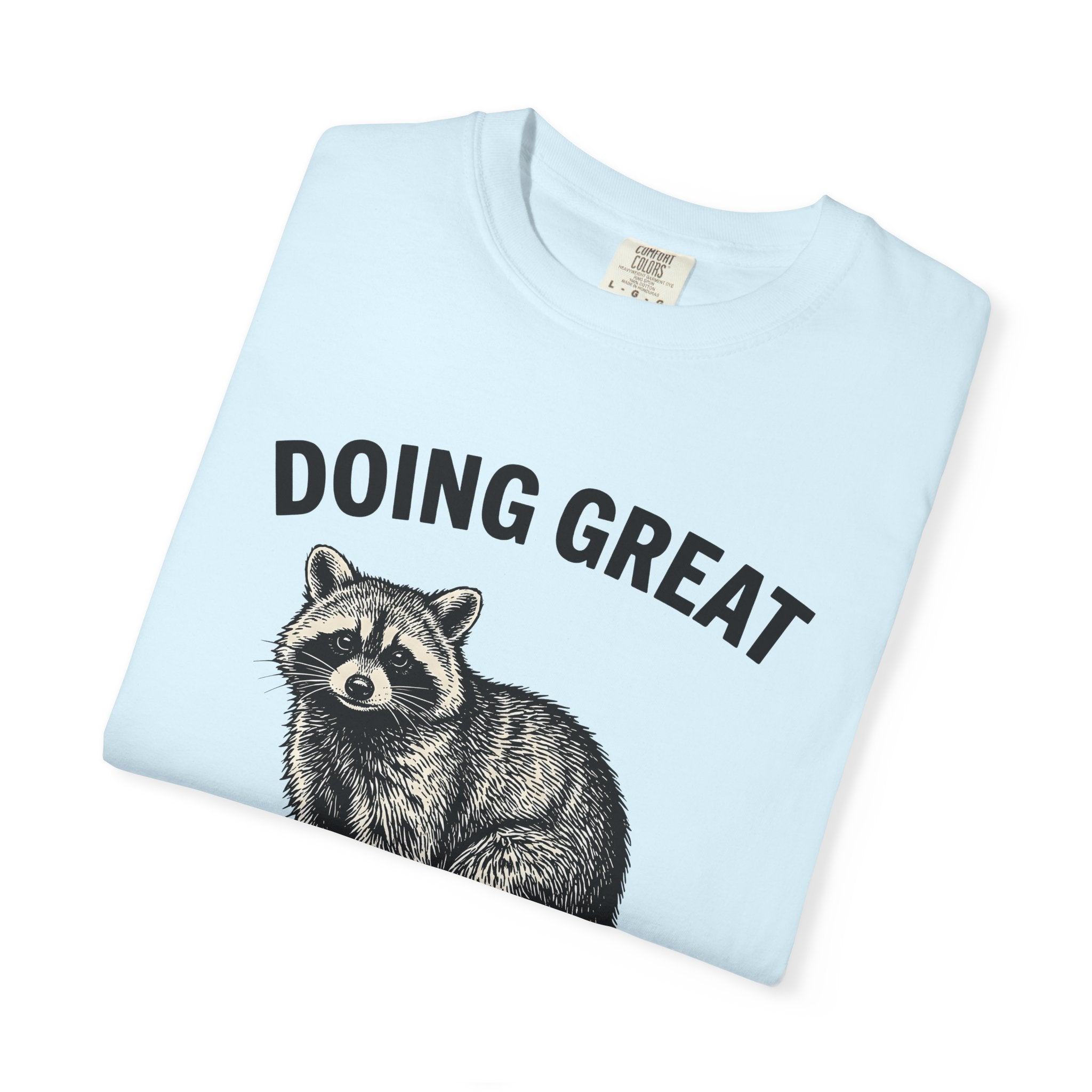 Raccoon Art Shirt Funny Nature Gift Women Line Art Tee Raccoon T-Shirt Humor Fan Minimalist Tshirt Environmental Graphic Cartoon Wildlife