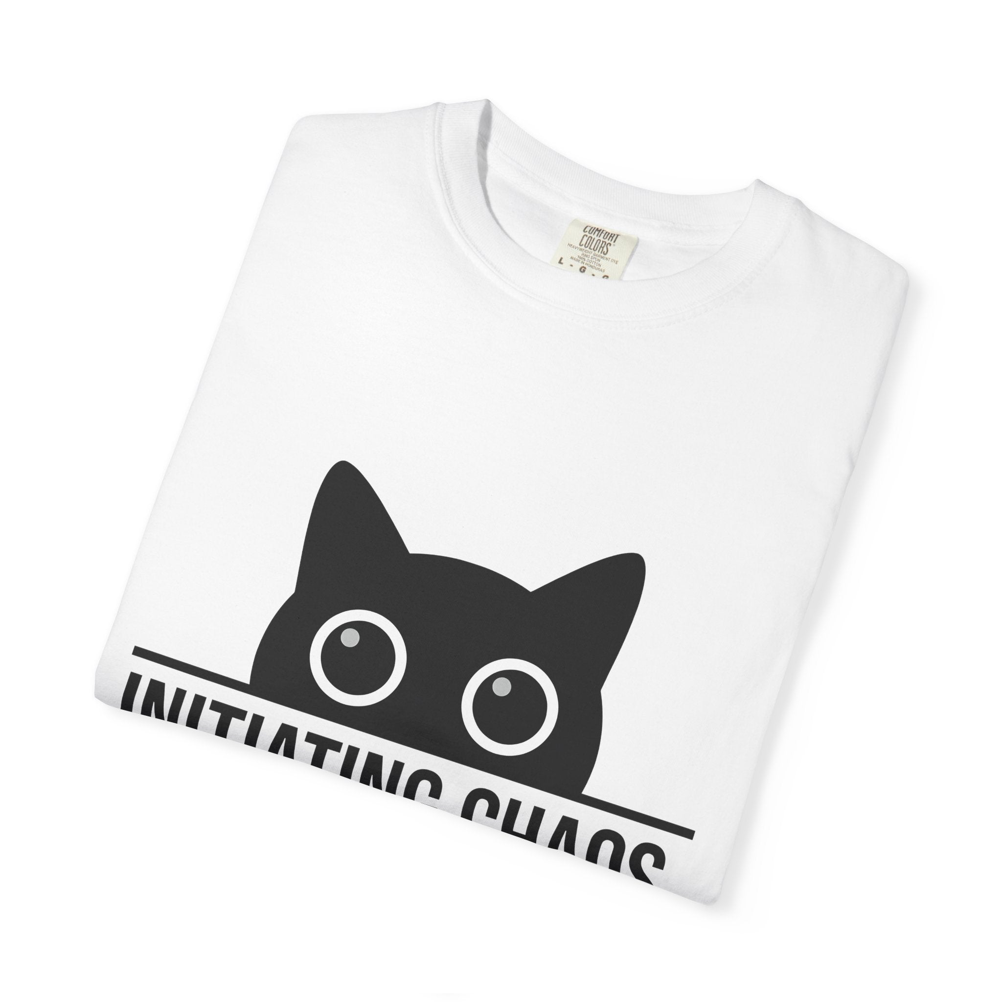 Kitty Face Shirt Cat Comedy Gift Women Basic Tee Cat T-Shirt Cat Fan Simple Tshirt Humor Graphic Current Wide Eyes Tshirt
