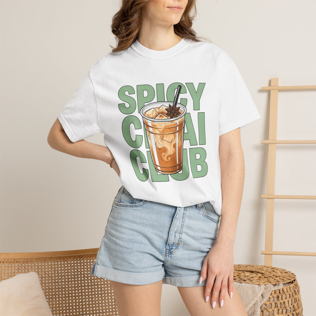 Chilled Chai Latte Shirt Drinks Food Gift Women Doodle Tee Chai T-Shirt Beverage Fan Masala Graphic Comic Star Anise Pod Tshirt