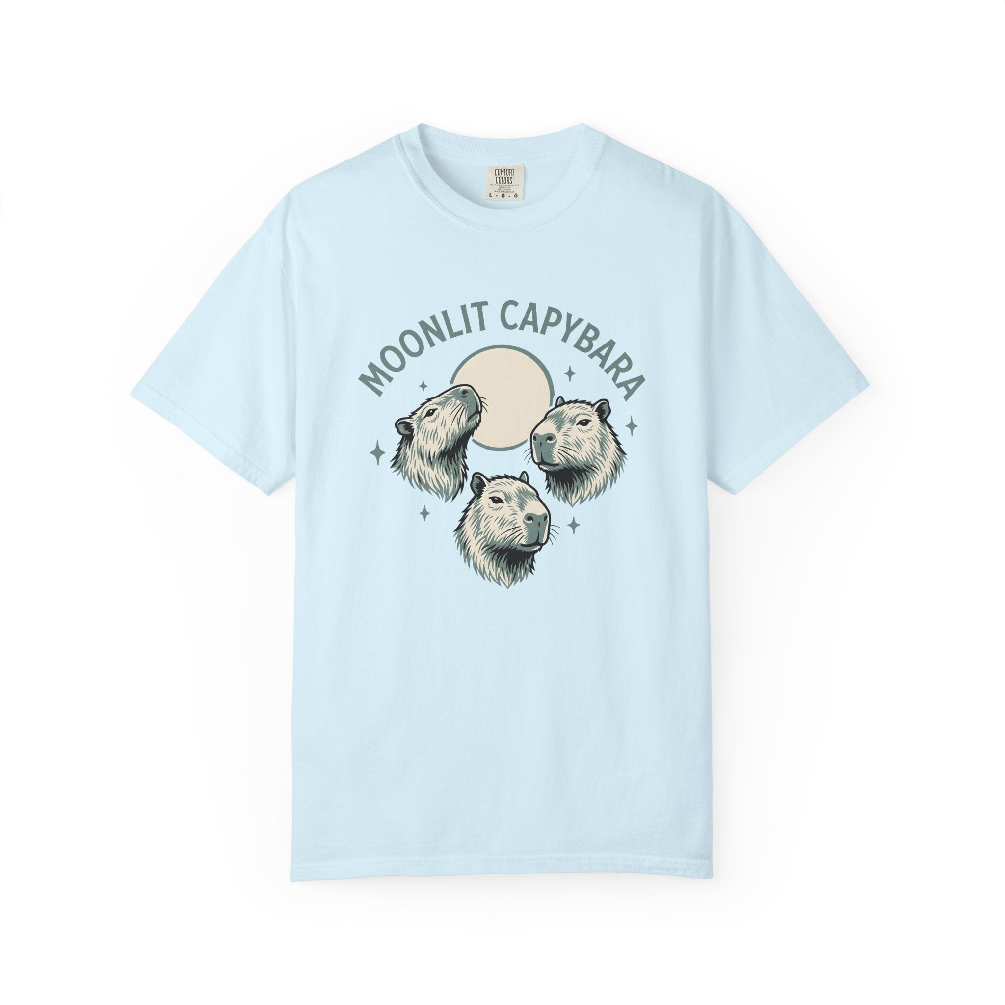 Capybara Set Shirt Animals Environment Gift Women Flat Design Tee Rodent T-Shirt Wildlife Fan Minimalist Tshirt Eco Graphic Old School Night