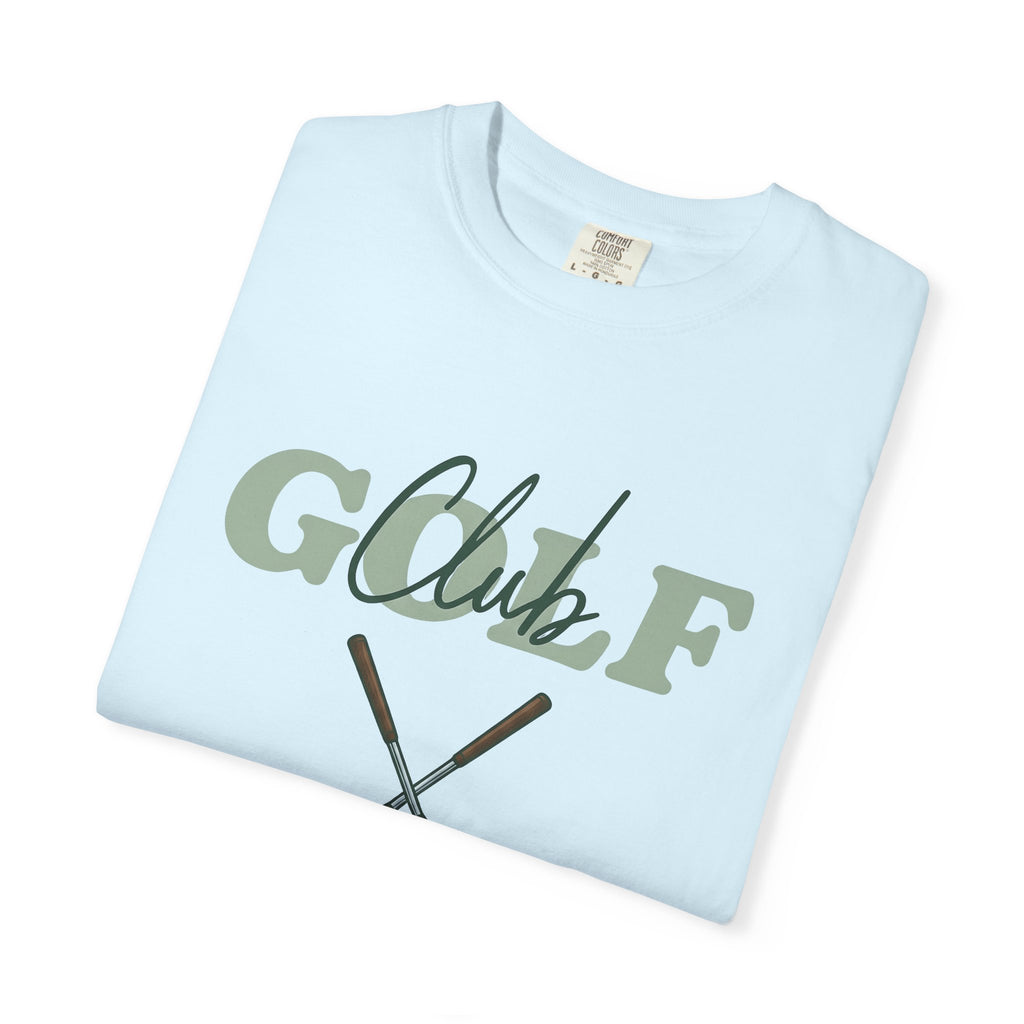 Golf Clubs Shirt Golf Outdoors Gift Women Modern Tee Golf Irons T-Shirt Golfer Enthusiast Contemporary Tshirt Nature Graphic Vintage Crossed