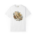 Barn Owl Shirt Animals & Flowers Hippie Gift Women Line Art Tee Owl T-Shirt Animal Fan Owl Tshirt Bohemian Graphic Hand Drawn Moon Tshirt