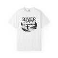Fly Fishing Shirt Fishing Hiking Gift Women Retro Tee Flyfishing T-Shirt Angler Enthusiast Vintage Tshirt Trekker Graphic Doodle Peak Tshirt