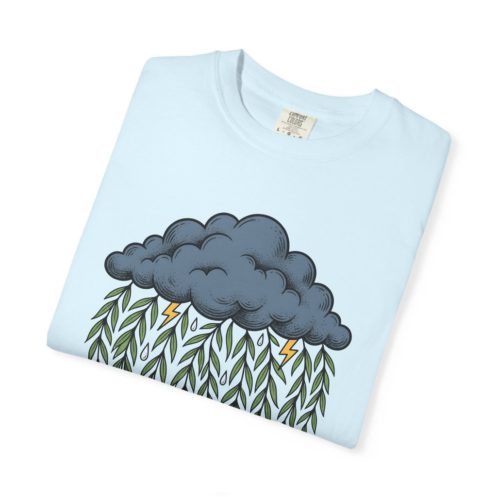 Cloud Willow Branches Shirt Boho Chic Wilderness Gift Women Line Art Tee Willow T-Shirt Bohemian Fan Illustration Graphic Tshirt Hand Drawn