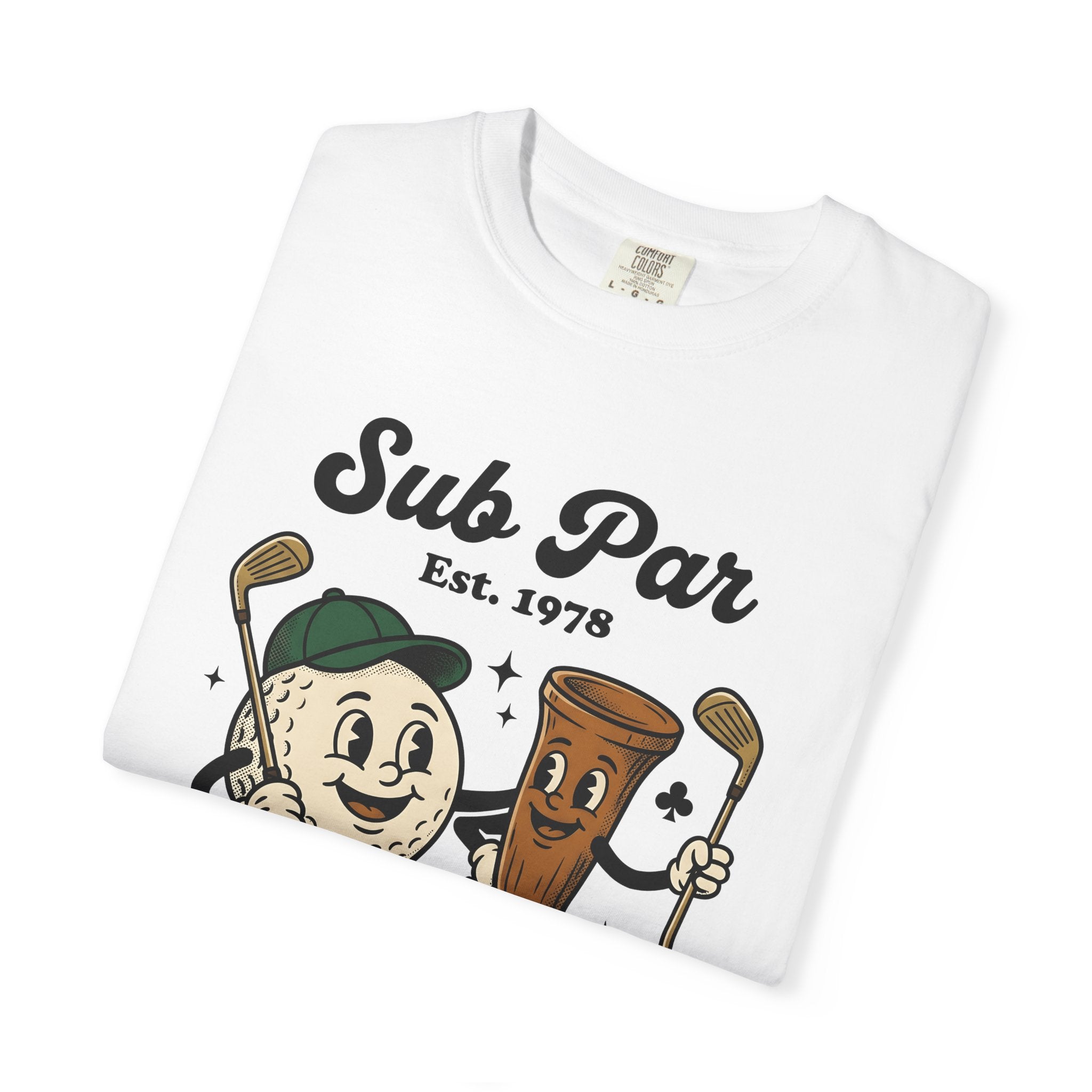 Golf Tee Ball Shirt Golf Satire Gift Women Animated Tee Golf Ball T-Shirt Golfer Fan Cartoon Tshirt Parody Graphic Hand Drawn Golf Driver