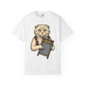 Scottish Fold Pussycat Shirt Cat Musical Items Gift Women Minimalist Tee Cat T-Shirt Cat Fan Simple Tshirt Music Graphic Outline Washboard