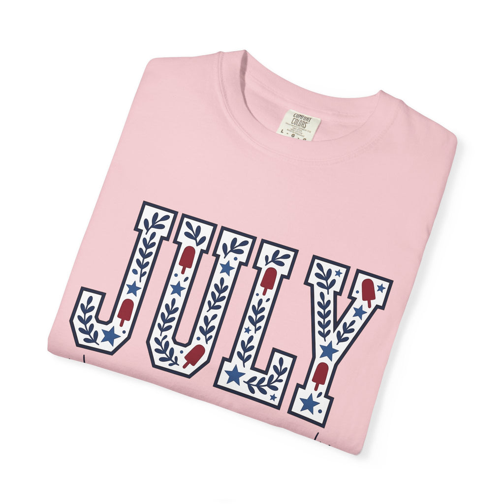 Usa Phrase Design Shirt 4th Of July Festival Gift Women Heavy Tee American Design T-Shirt Patriotic Fan Vintage Tshirt Celebration Graphic