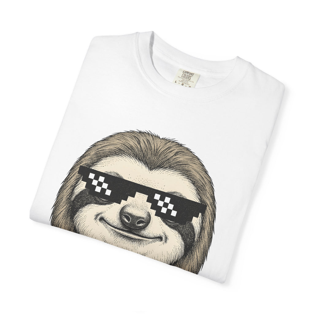 Sloth Head Shirt Animals Funny Gift Women Sketch Tee Sloth T-Shirt Wildlife Fan Drawing Graphic Tshirt Vintage Shades Tshirt