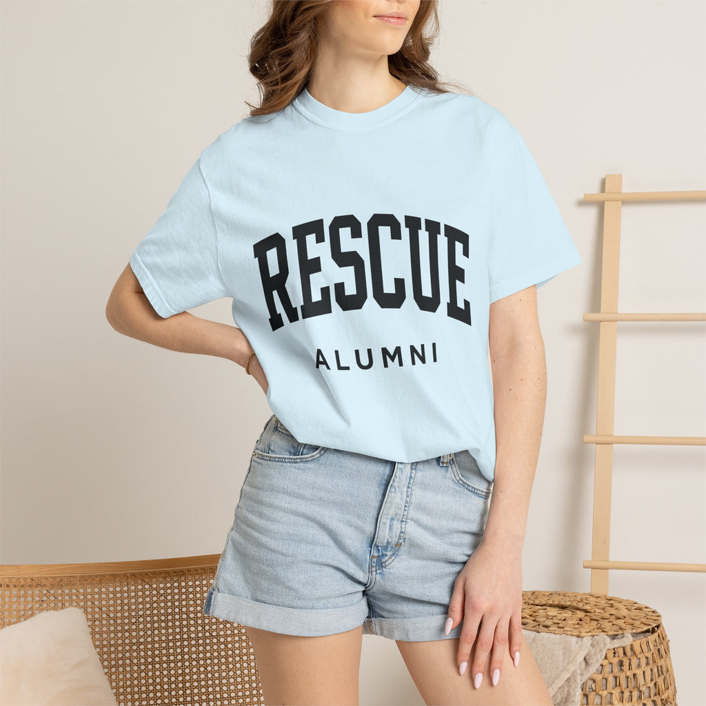 Shelter Dog Shirt Dog Foster Gift Women Heavy Tee Rescue Dog T-Shirt Dog Mom Fan Canine Rescue Graphic Tshirt Classic Rounded Text Tshirt