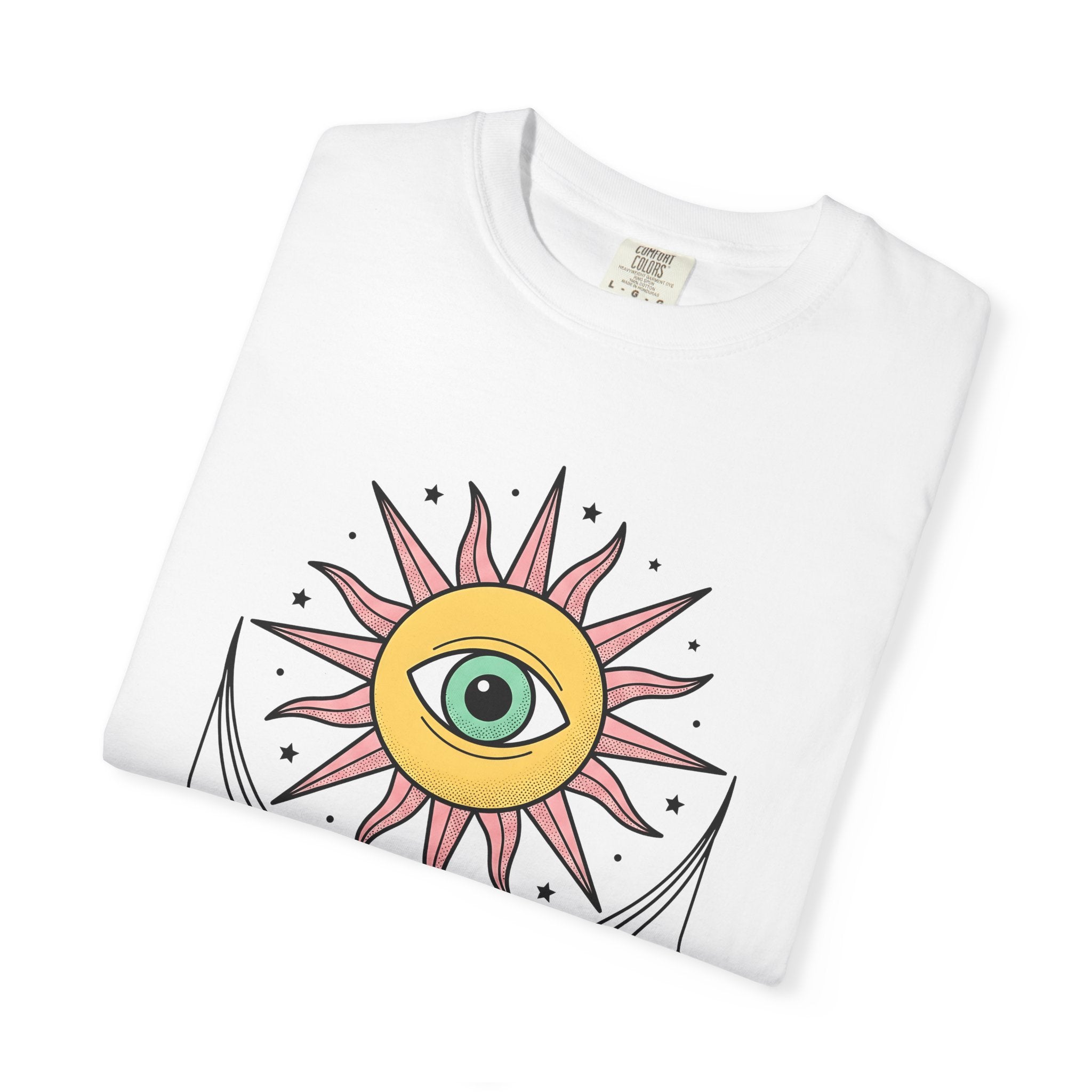 Sun Eye Shirt Boho Chic Metaphysical Gift Women Spiritual Tee Sun T-Shirt Hippie Enthusiast Mystical Tshirt Esoteric Graphic Vintage Gems
