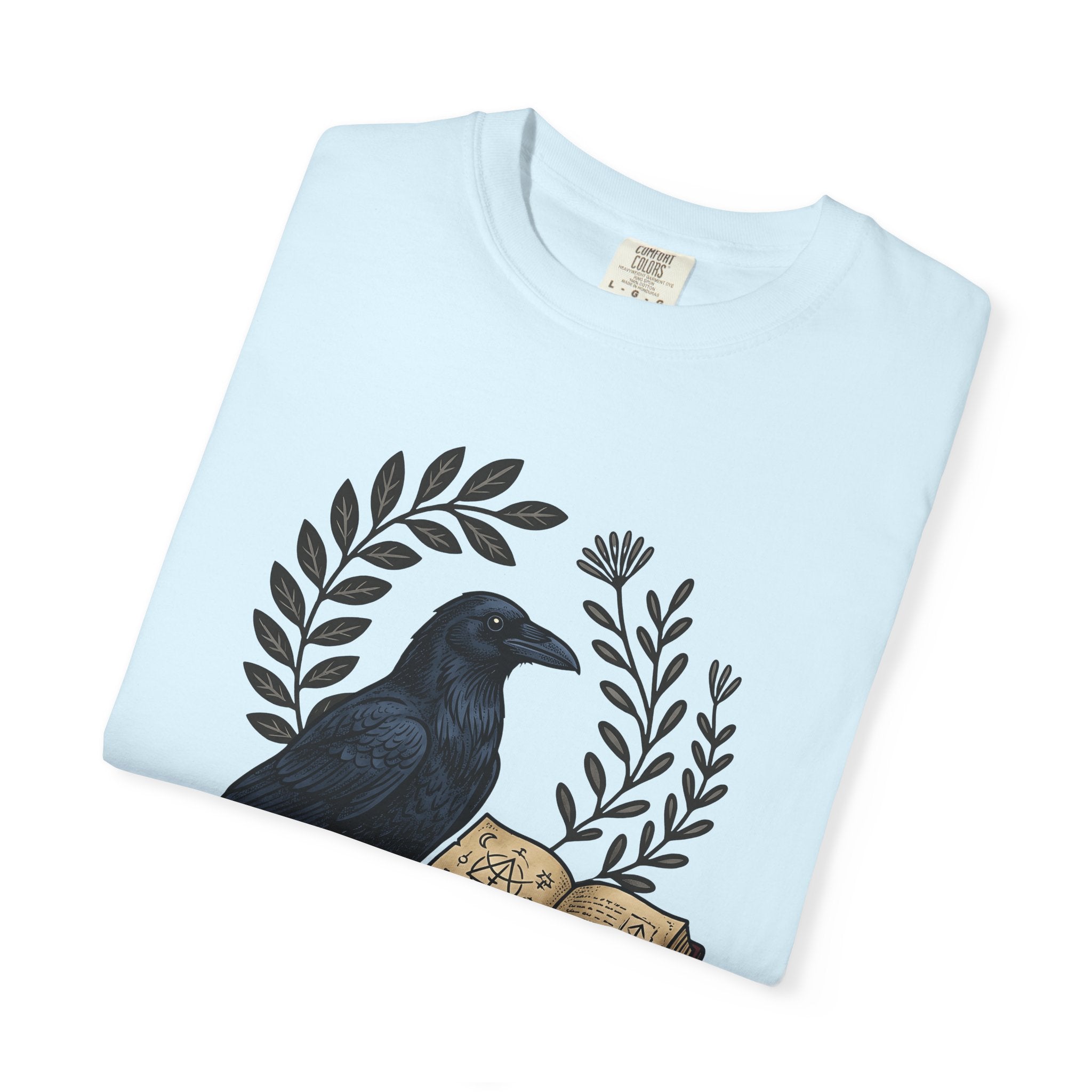 Crow Journal Shirt Halloween Magic Gift Women Retro Tee Diary T-Shirt Horror Fan Occult Tshirt Mystic Graphic Sketch Floral Tshirt