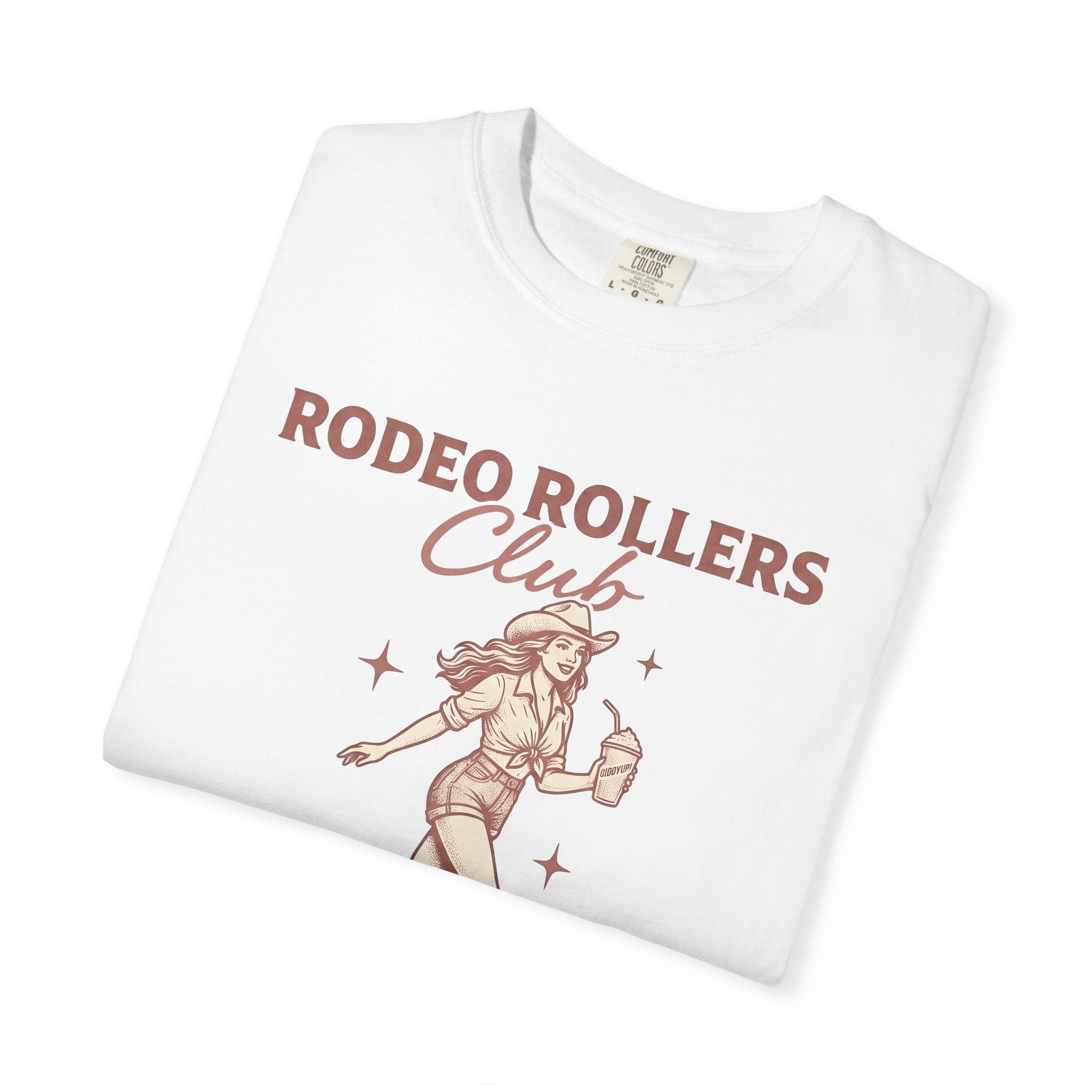 Cowgirl Roller Skates Shirt Cowgirl Retro Gift Women Vintage Tee Roller Derby T-Shirt Cowboy Fan Retro Illustration Tshirt Hand Drawn