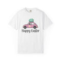 Bunny Car Shirt Easter Spring Gift Women Cute Tee Rabbit Vehicle T-Shirt Easter Fan Easter Bunny Tshirt Floral Graphic Retro Easter Egg