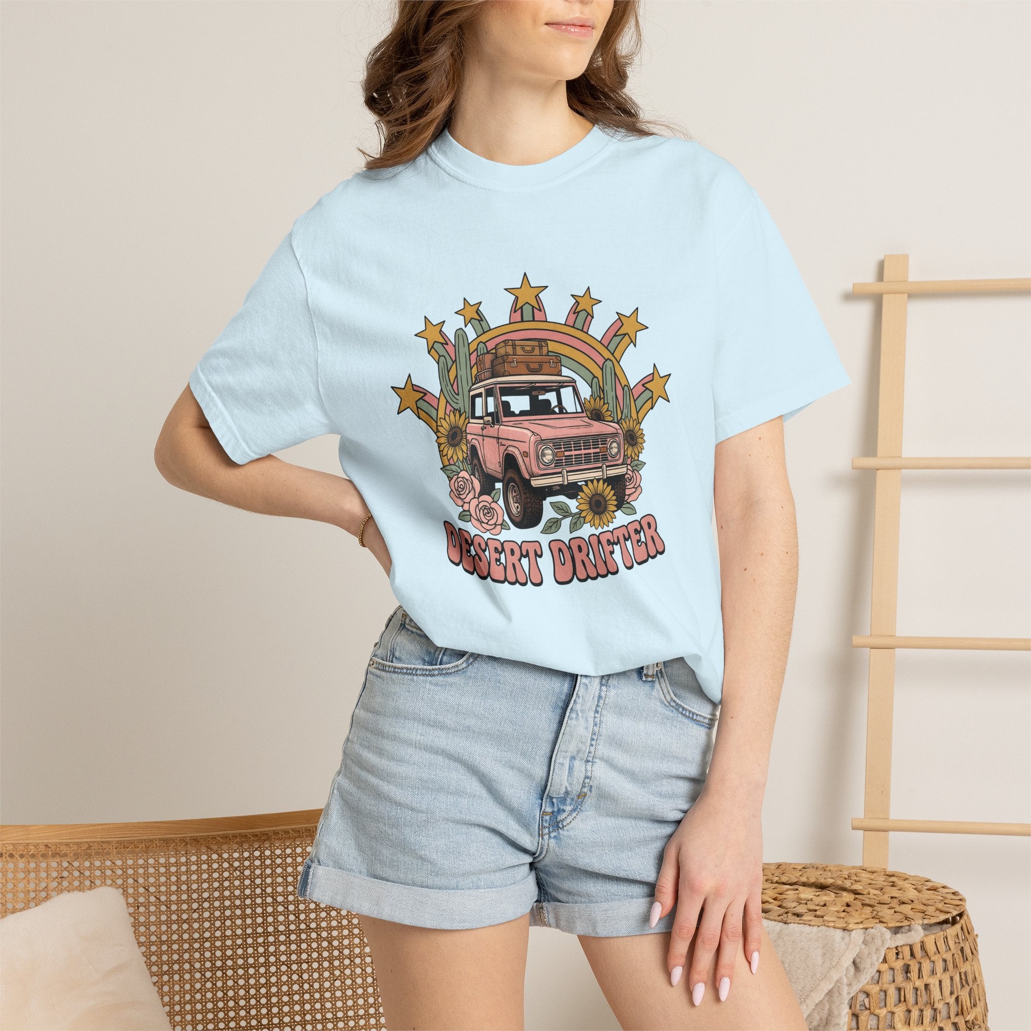 Antique Truck Shirt Cowgirl Travel Gift Women Tribal Tee Vintage Truck T-Shirt Rodeo Fan Tribal Tshirt Adventure Graphic Nostalgic Desert