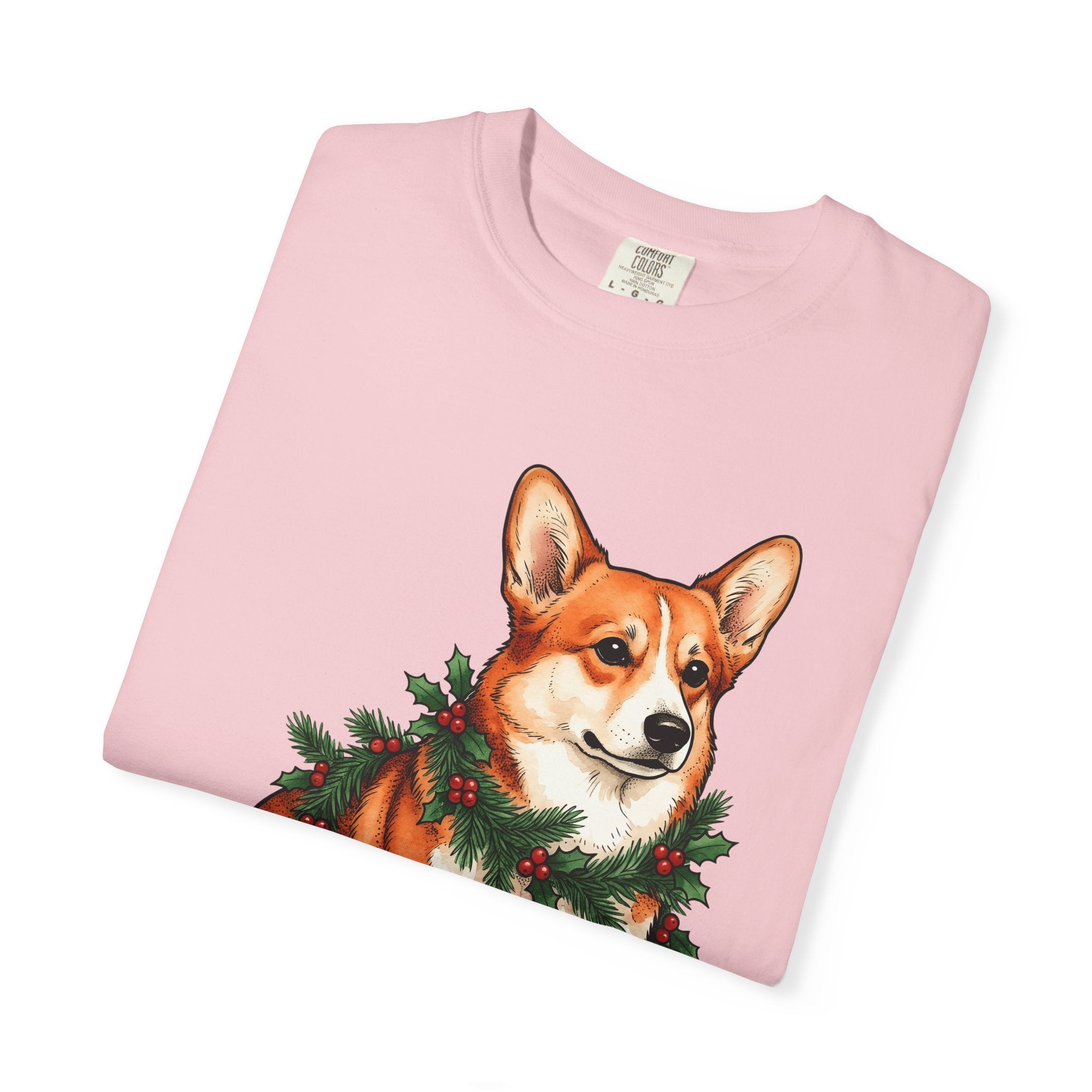 Corgi Shirt Christmas Puppy Gift Women Illustration Tee Pembroke Welsh Corgi T-Shirt Xmas Fan Holiday Tshirt Dog Graphic Doodle Christmas