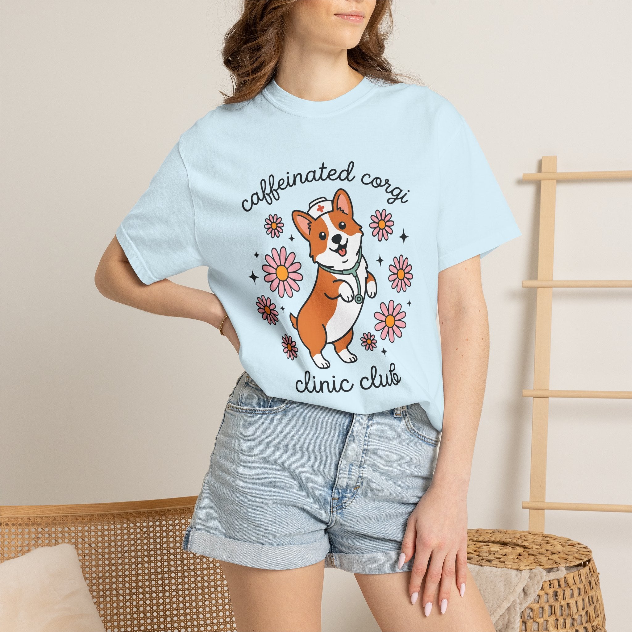 Nurse Puppy Shirt Nurses Animal Gift Women Sweet Tee Puppy T-Shirt Nurse Enthusiast Cute Tshirt Creature Graphic Animated Bloom Tshirt