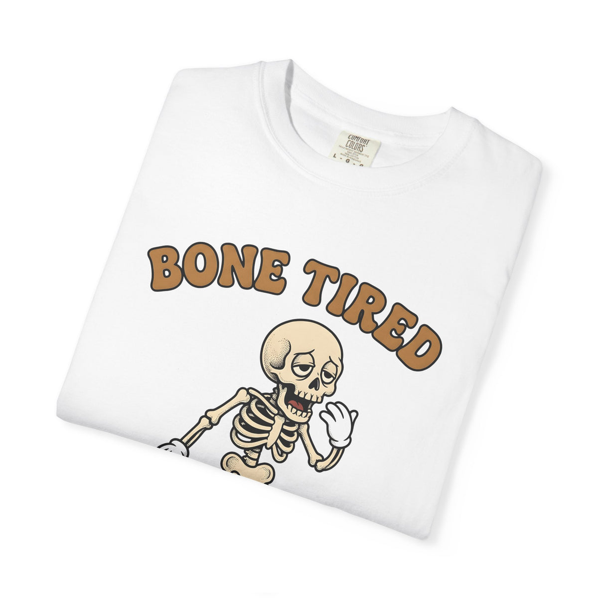 Skeleton Comic Shirt Halloween Funny Gift Women Vintage Tee Skeleton T-Shirt Horror Fan Retro Tshirt Humor Graphic Hand Drawn Alarm Tshirt