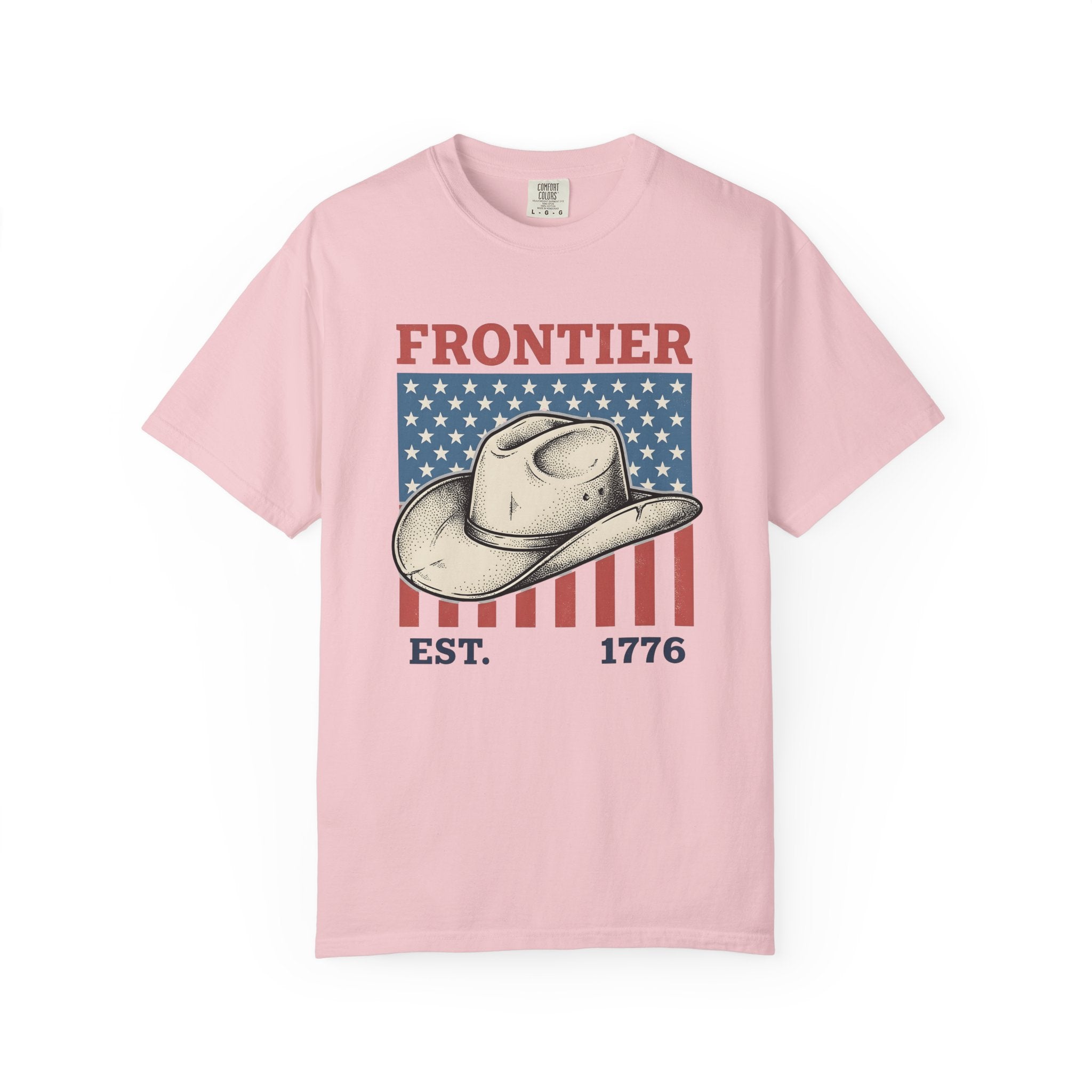 Cowboy Hat Shirt America Western Gift Women Vintage Tee Stetson T-Shirt Patriot Fan Old West Tshirt Rodeo Graphic Retro American Flag Tshirt