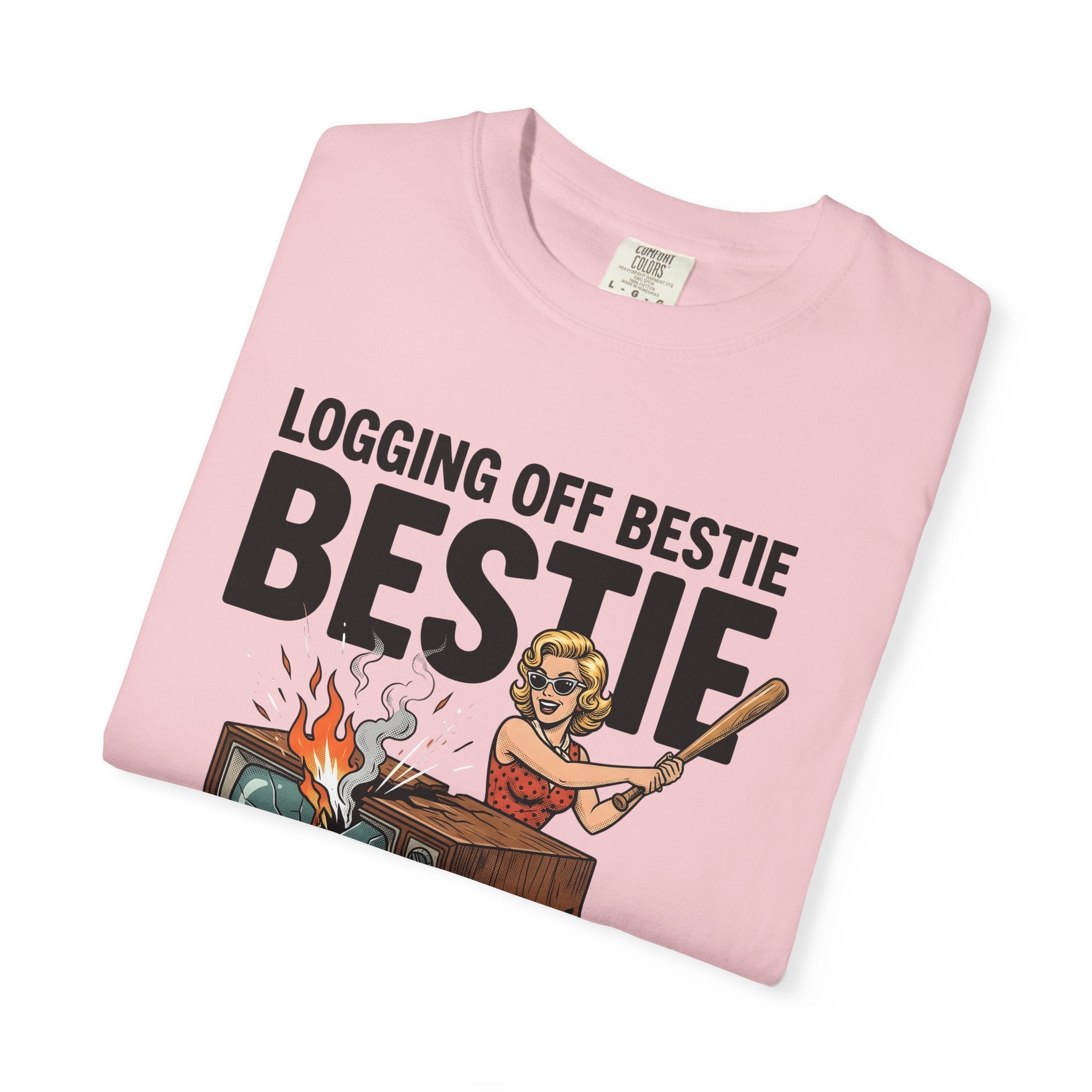 Retro Woman Tv Shirt Friendship Humor Gift Women Pop Art Tee Television T-Shirt Buddy Fan Retro Art Tshirt Funny Graphic Vintage Baseball